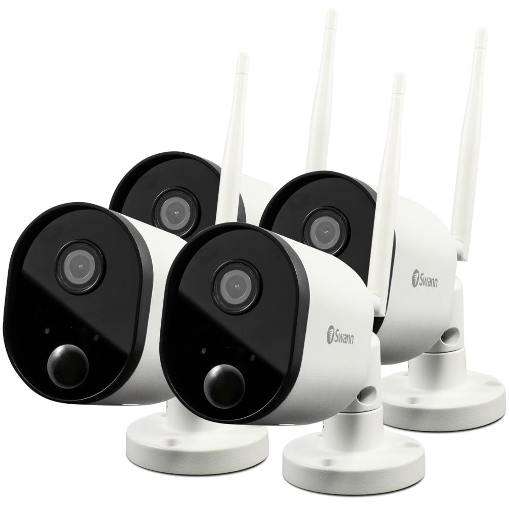 Swann SWWHD-OUTCAMPK4-US Outdoor wi-fi camera 4-Camera Wireless Mirco Sd (Included) Internet Cloud-based Security Camera System