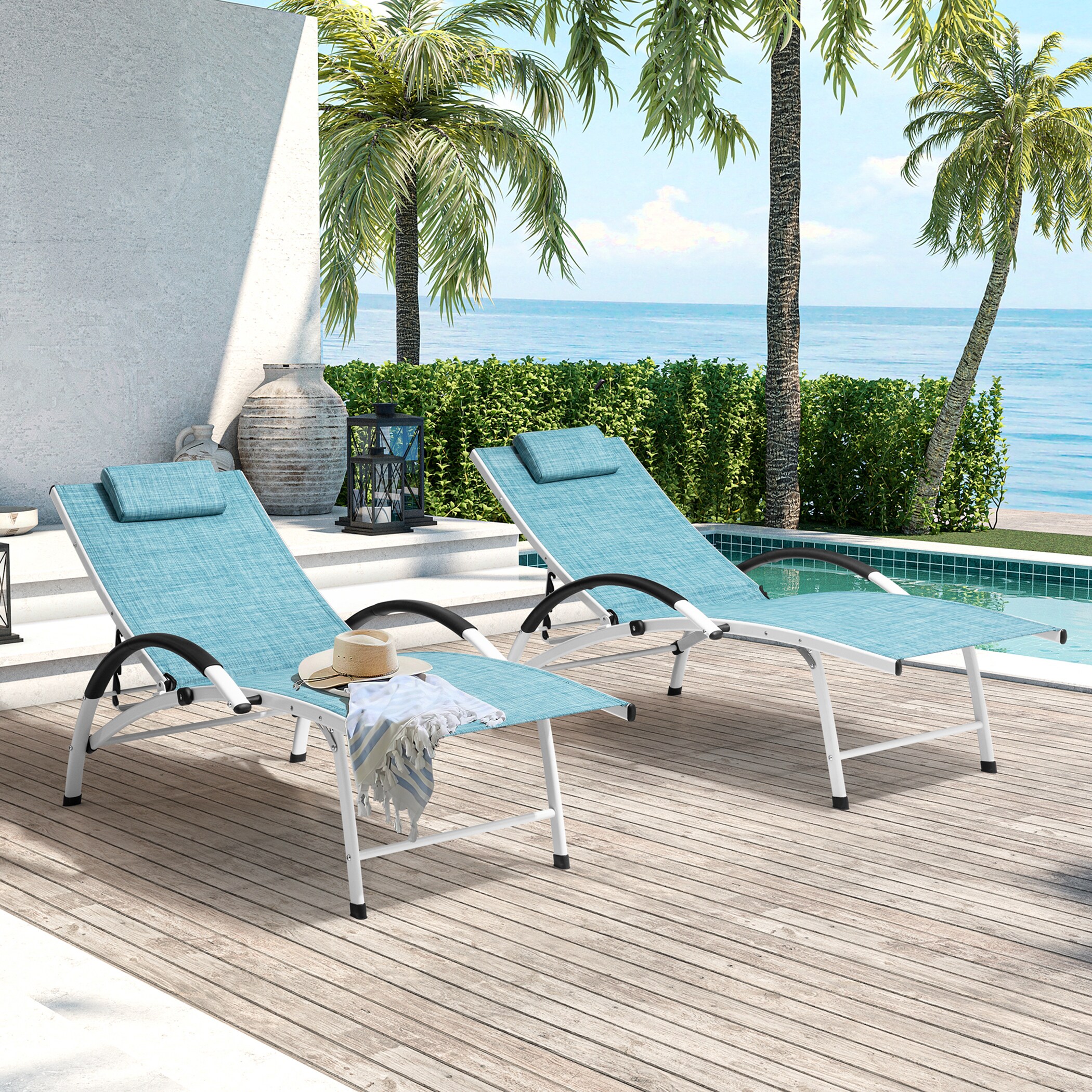 Crestlive Products CL-LG003BLU-2PC Patio-Chairs - View #2