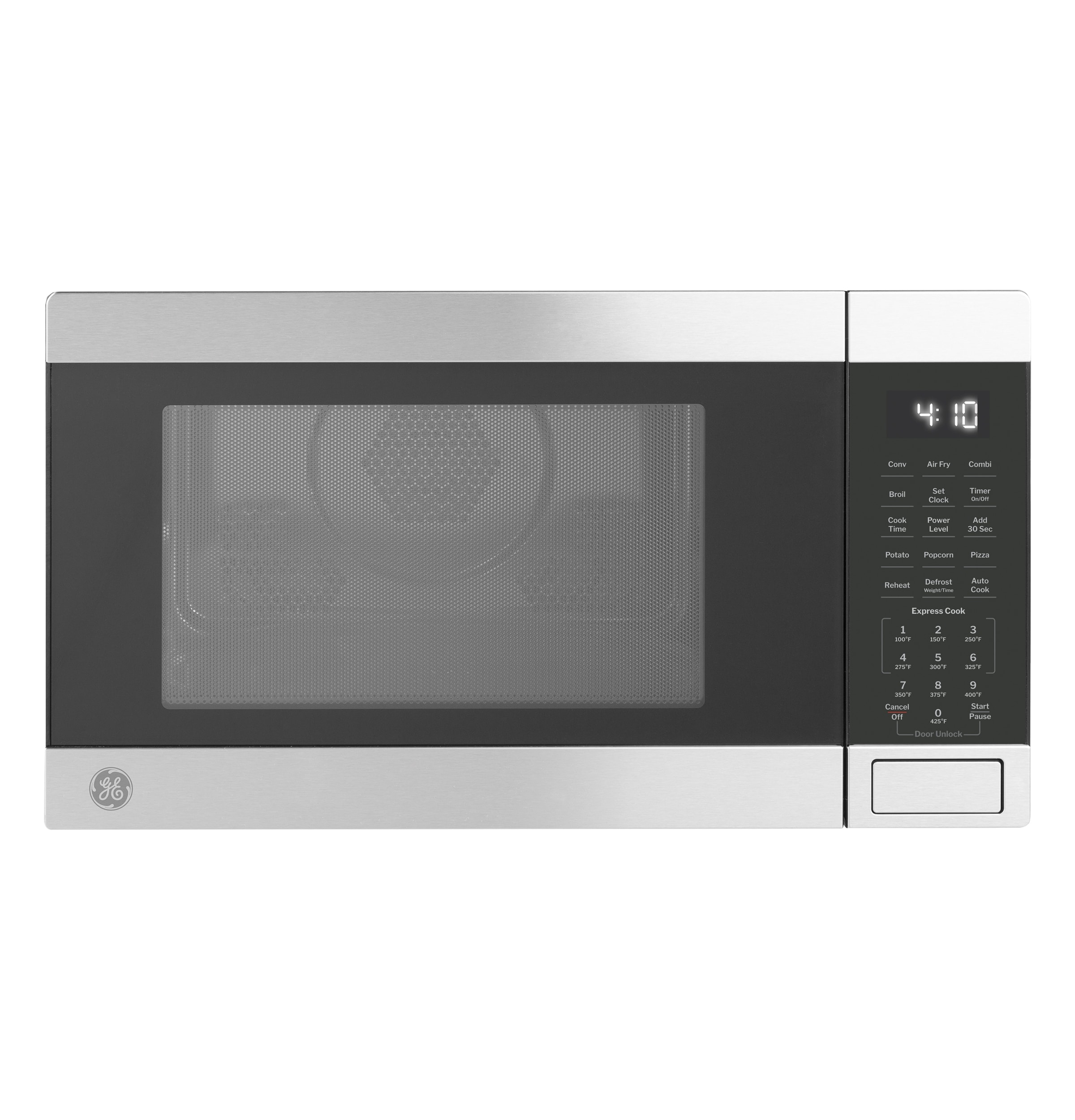 GE 1-cu ft Small 1050-Watt Air Fry Countertop Convection Microwave (Stainless Steel)