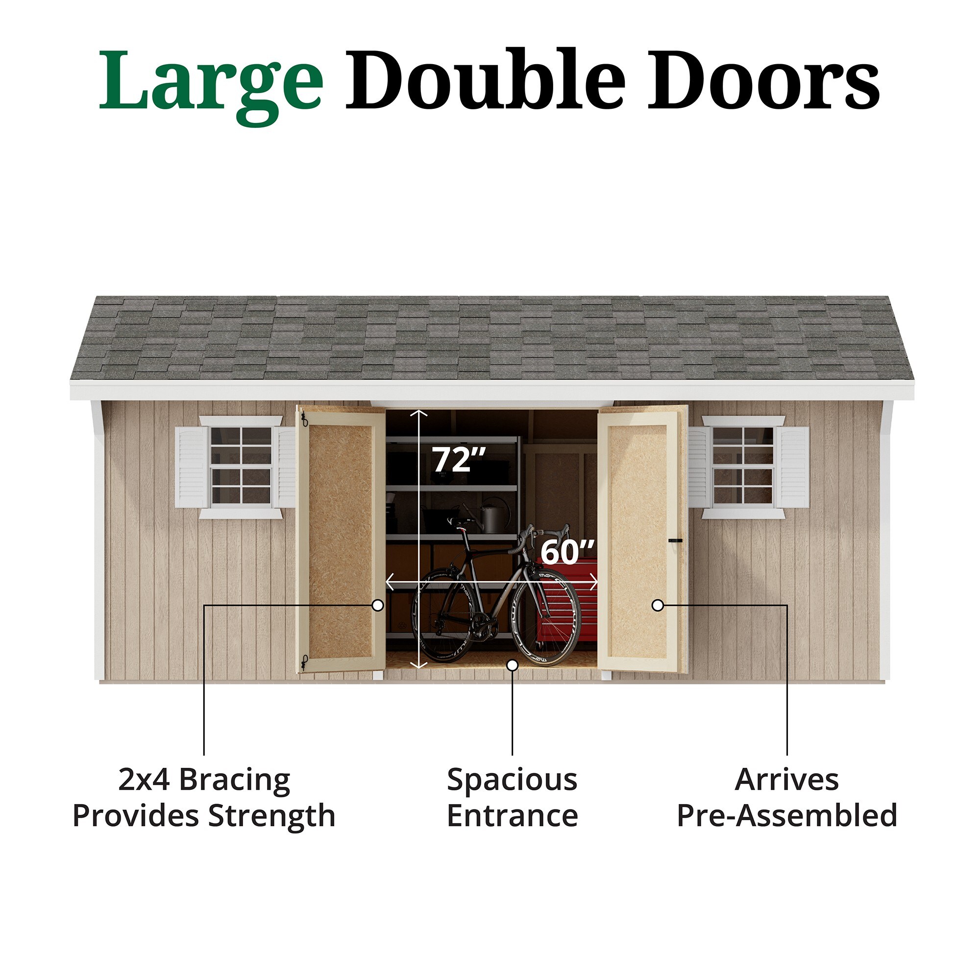 Little Cottage Co 12X18 CSB-PNK-FK Wood-Storage-Buildings - View #4