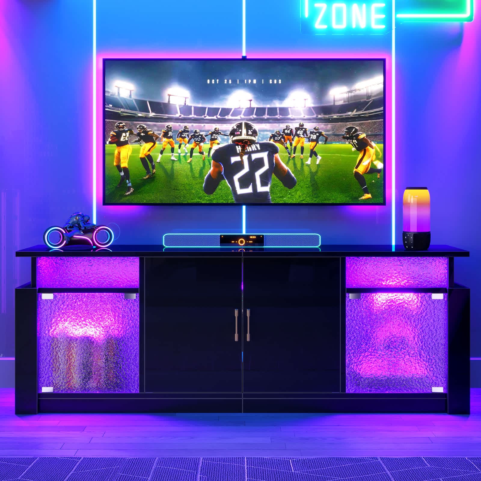 Bestier LOW-G700216B-YBLK Tv-Stands - View #3