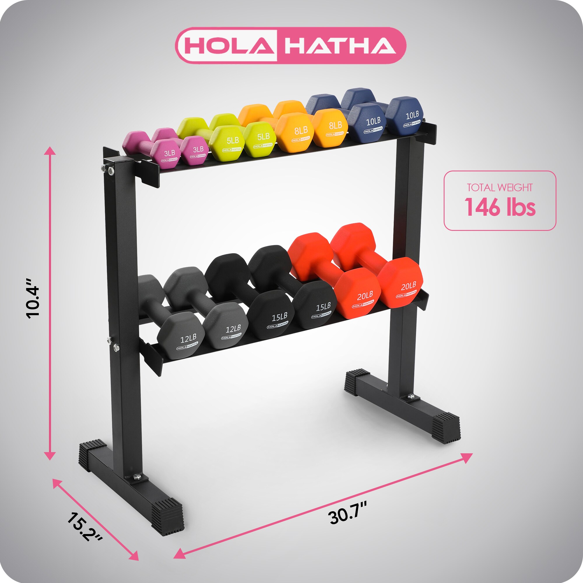 HolaHatha 410297 dumbbells - View #2