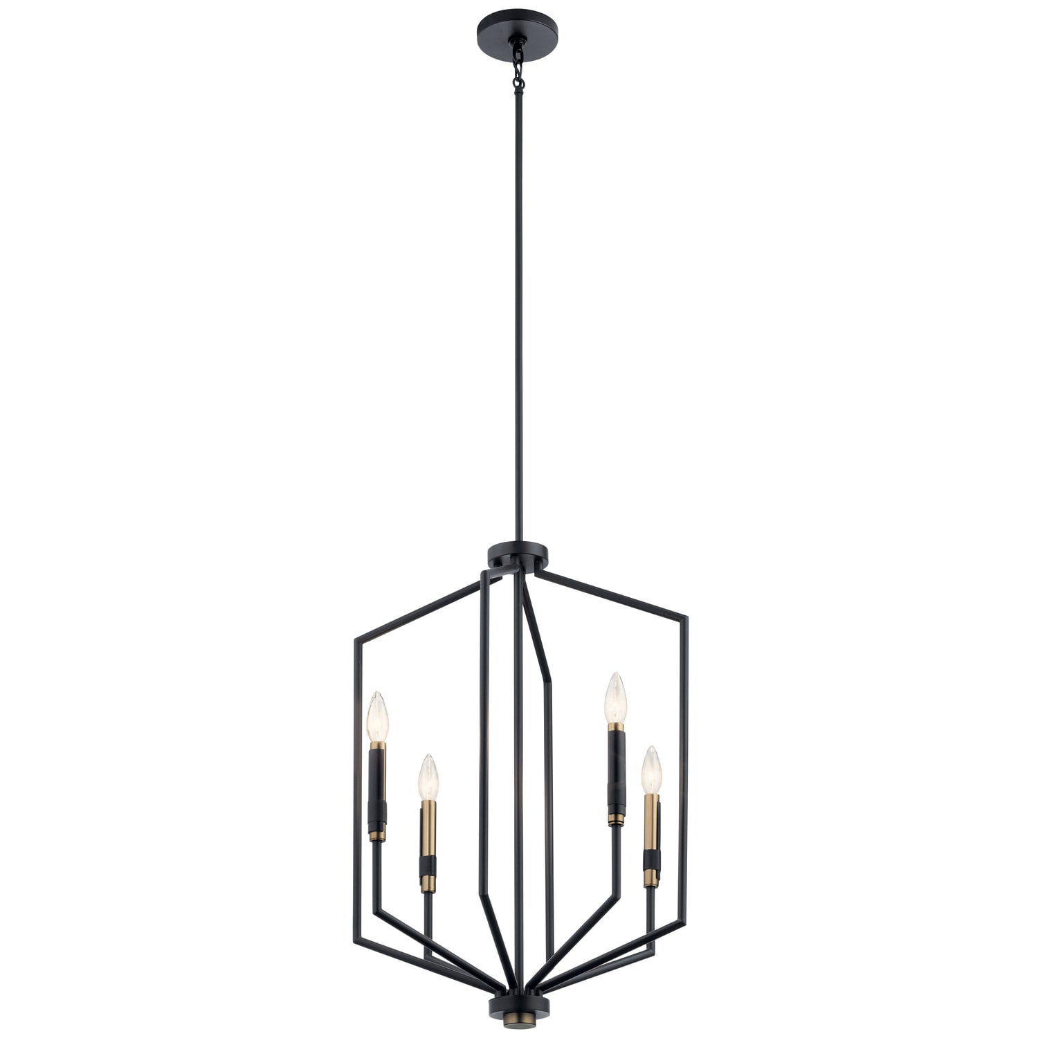 Kichler 52351BK Armand 4 -Light Black Modern/contemporary Geometric Medium Hanging Pendant light