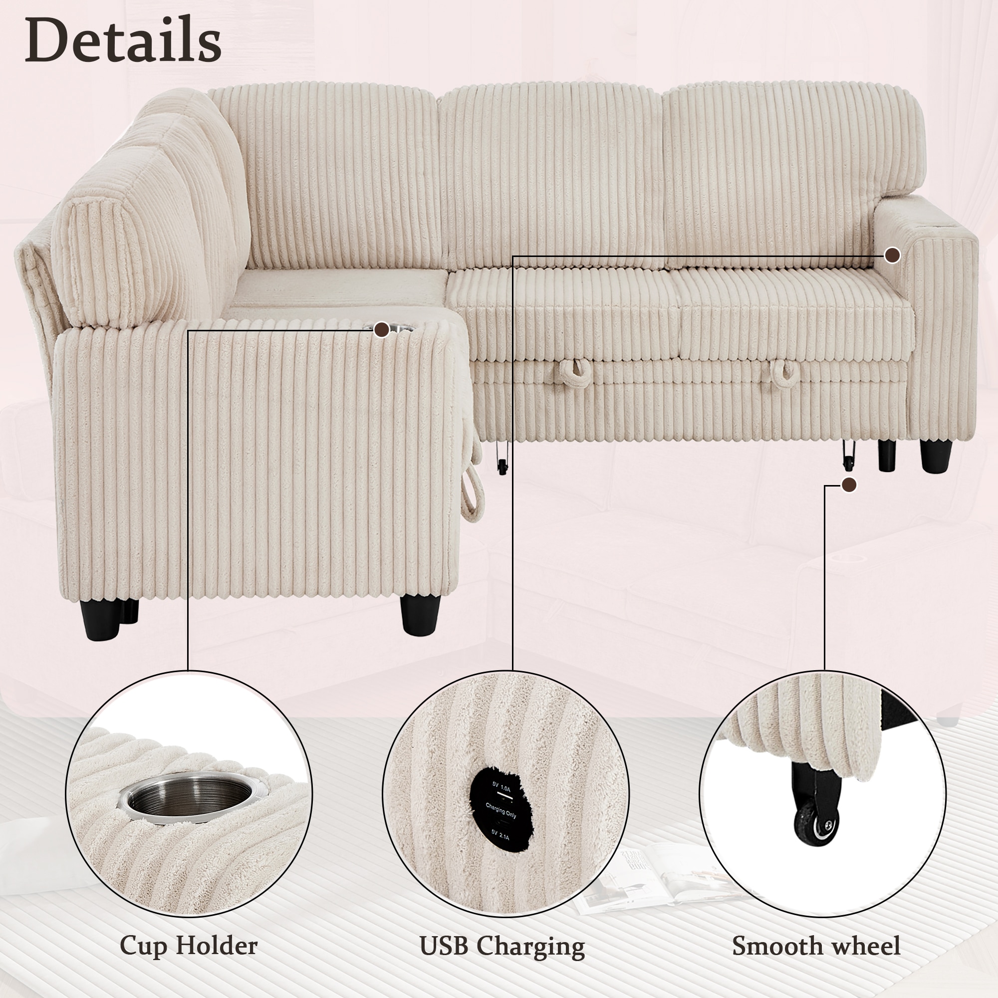 SINOFURN SYA330113BK Sofas-Loveseats - View #8
