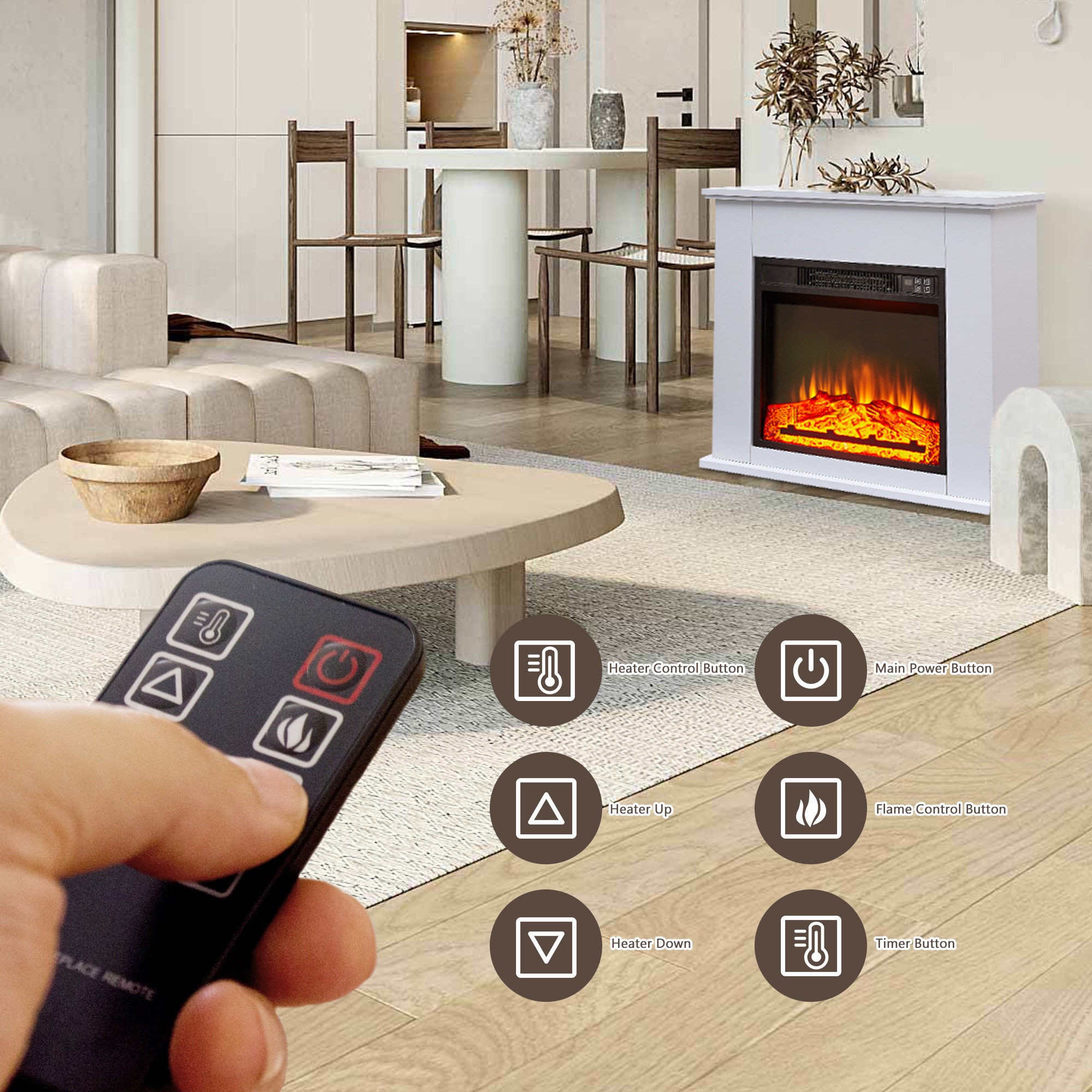 Miki Shinly SUN-7823-02QI Electric-Fireplaces - View #4