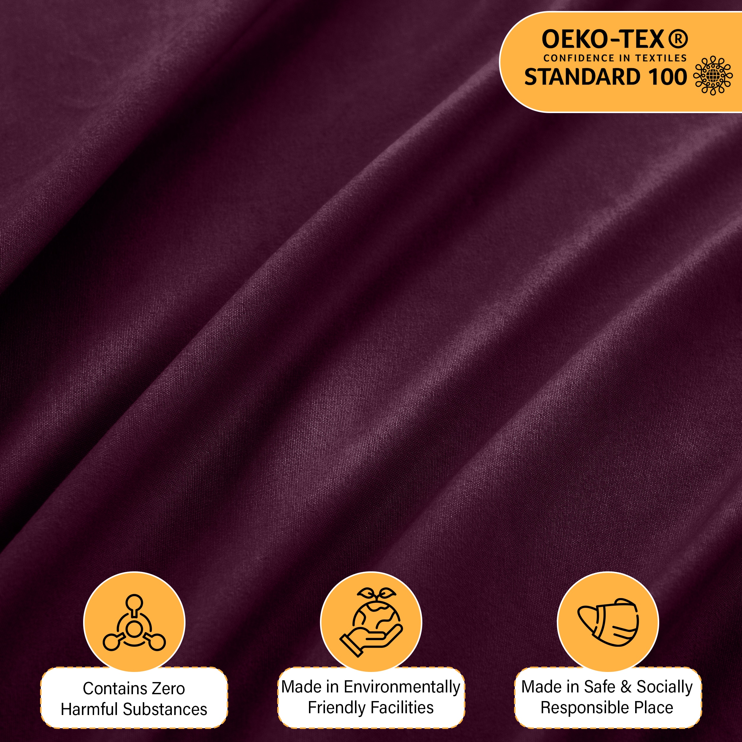 Lux Decor Collection 4PC PSHT T PLUM Sheet-Sets - View #5