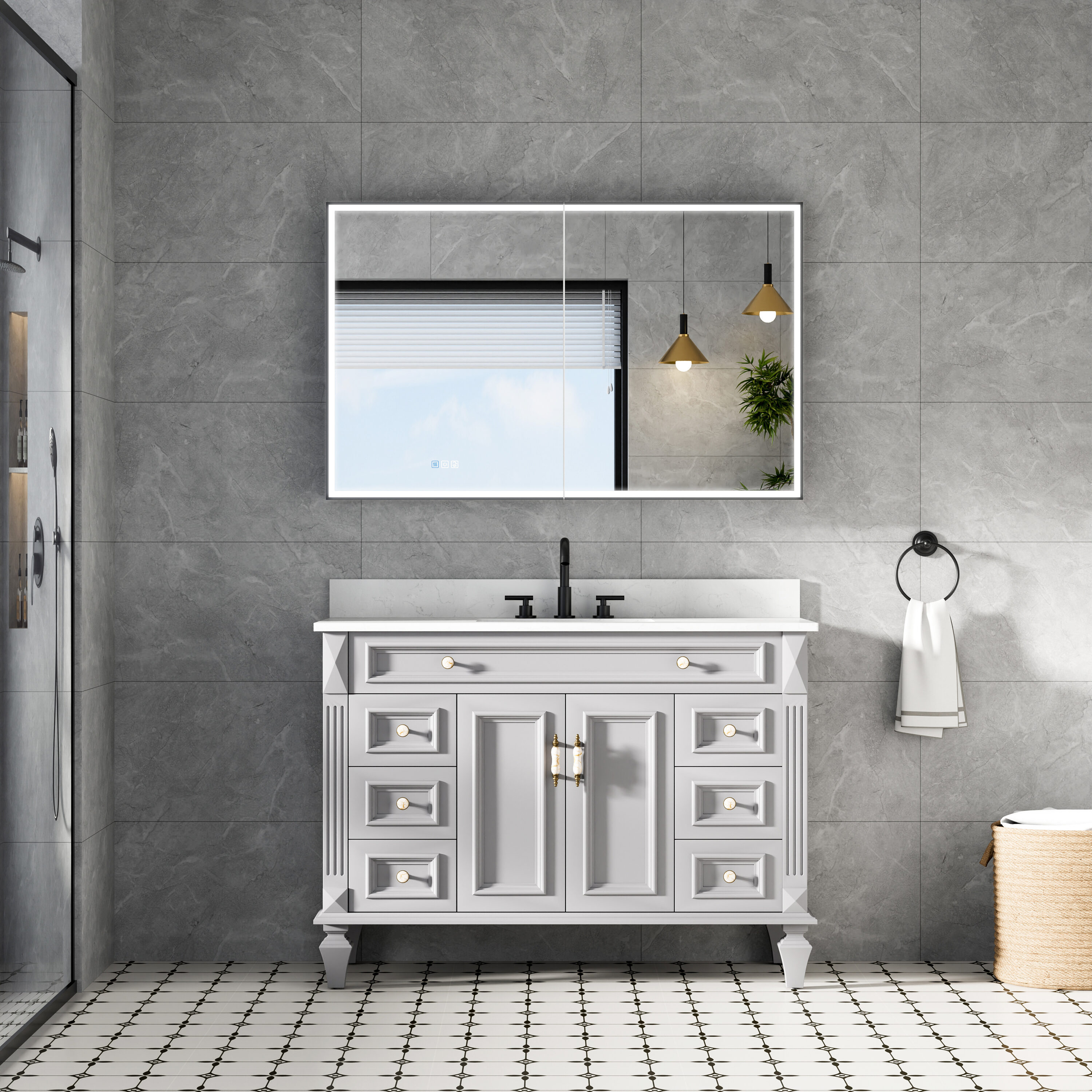 CALVON WMB12W48 Bathroom-Medicine-Cabinets - View #10