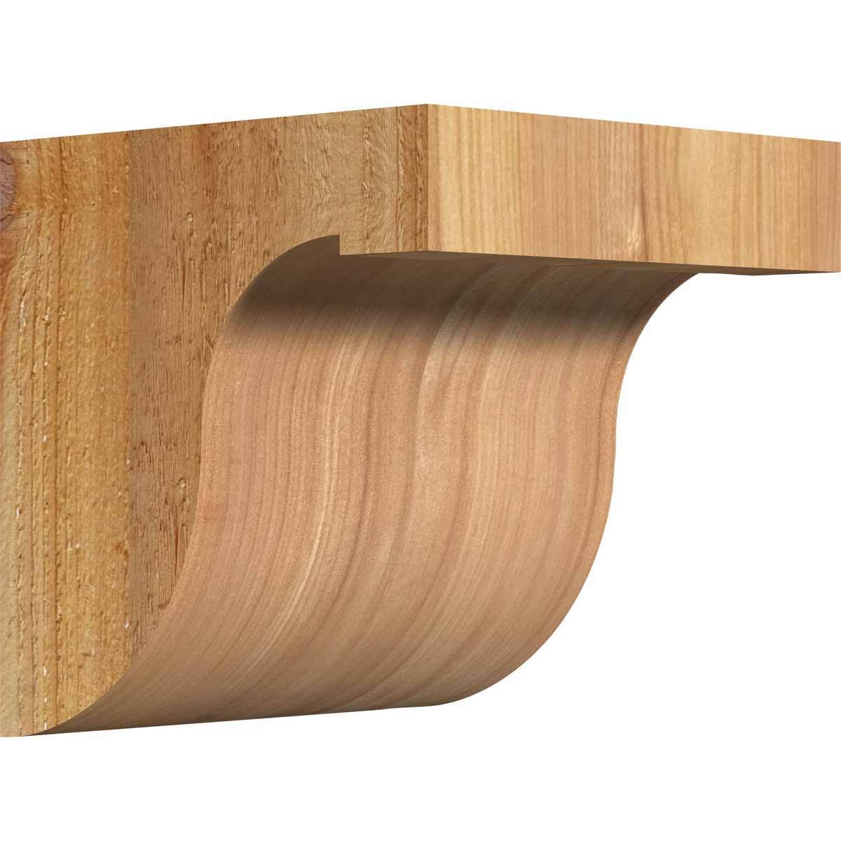 Ekena Millwork COR06X06X06DEL00RWR 6-in x 6-in x 6-in Del monte Unfinished Western red cedar Wood Paintable/Stainable Corbel