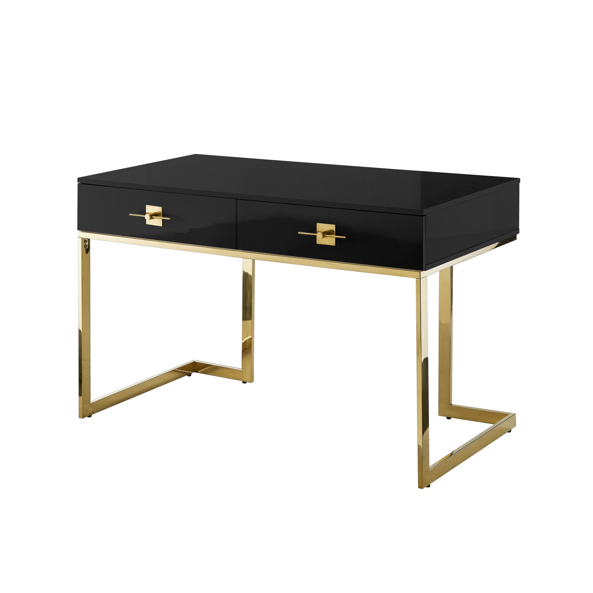 desk black gold