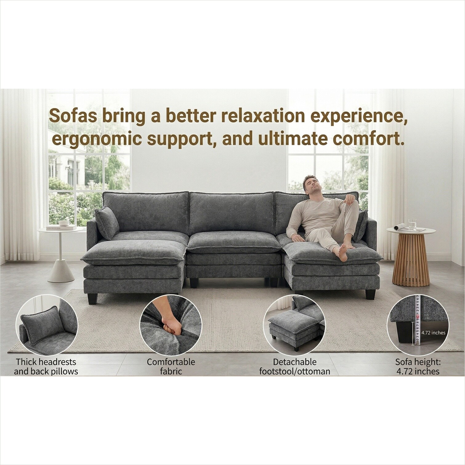 Naturefalls BT7E60IQBQSB Indoor-Ottomans - View #6