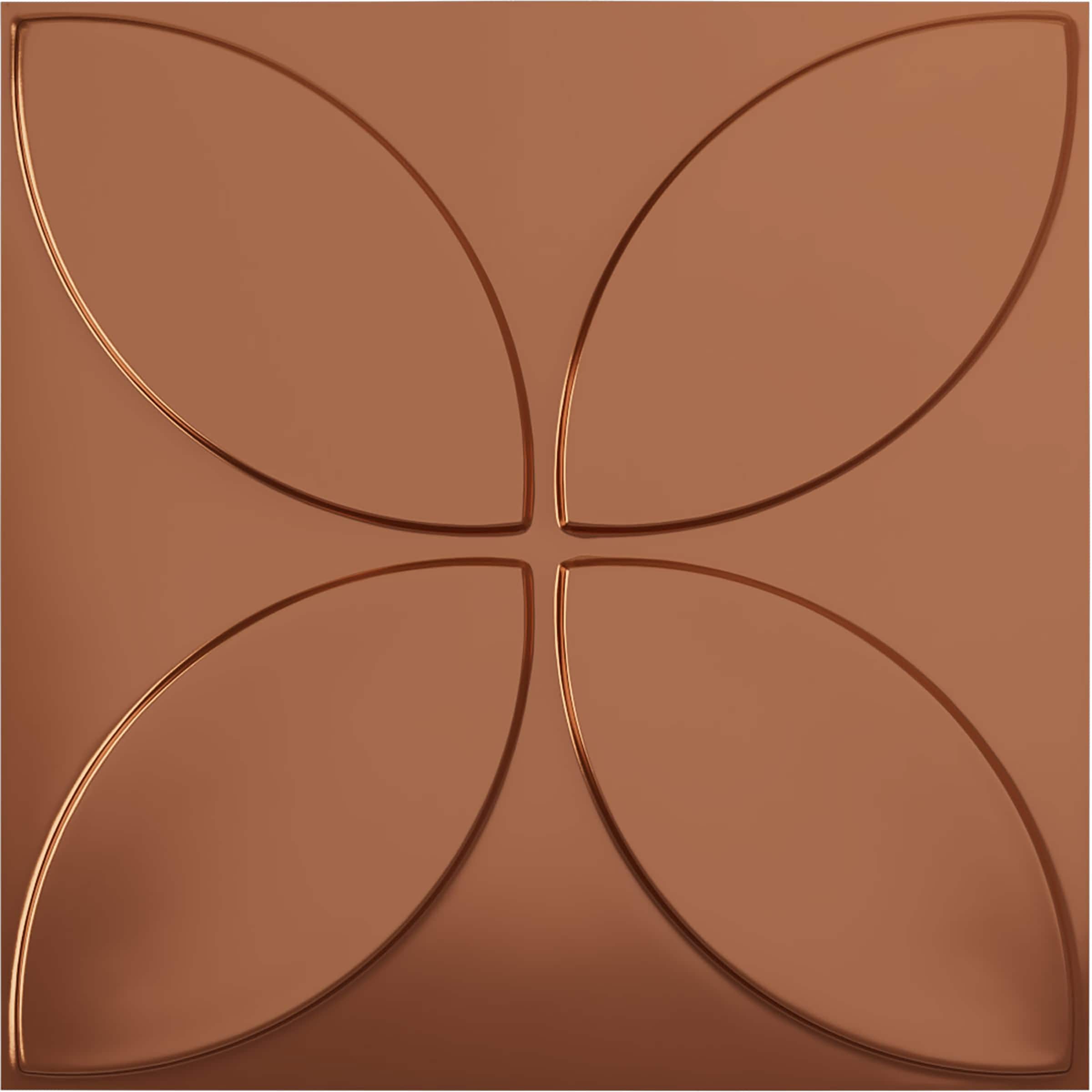 Ekena Millwork WP20X20PRBCO-CASE-12 19-5/8-in x 19-5/8-in Embossed Paintable/Stainable Copper PVC Wall Panel ( 12 -Pack, Covers 32.04-sq ft )