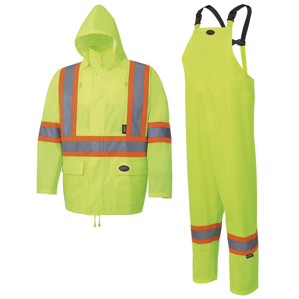 Pioneer Unisex Large Hi-Vis Yellow/Green Rain Suit in the Clothing Sets ...