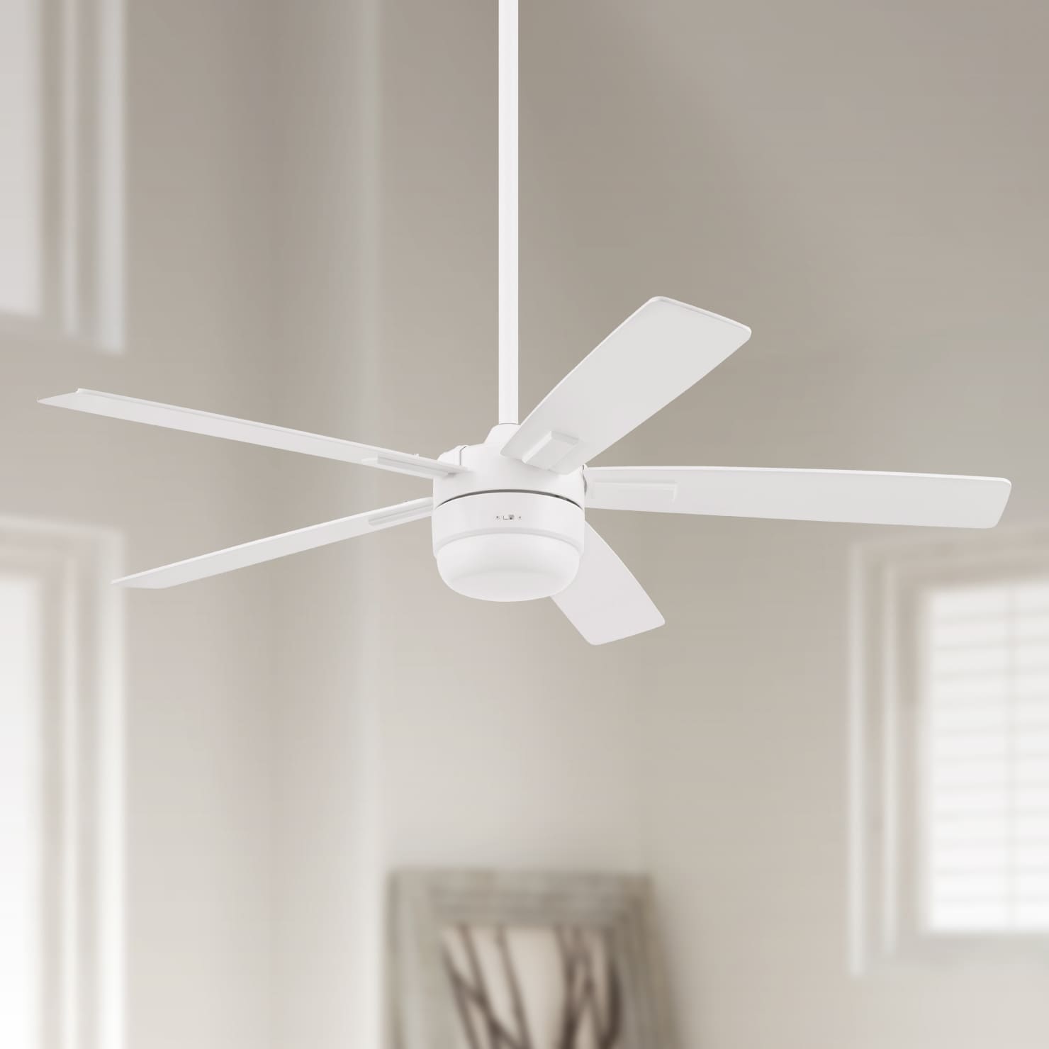 Harbor Breeze Boltz III Easy2Hang 52-in White Color-changing 