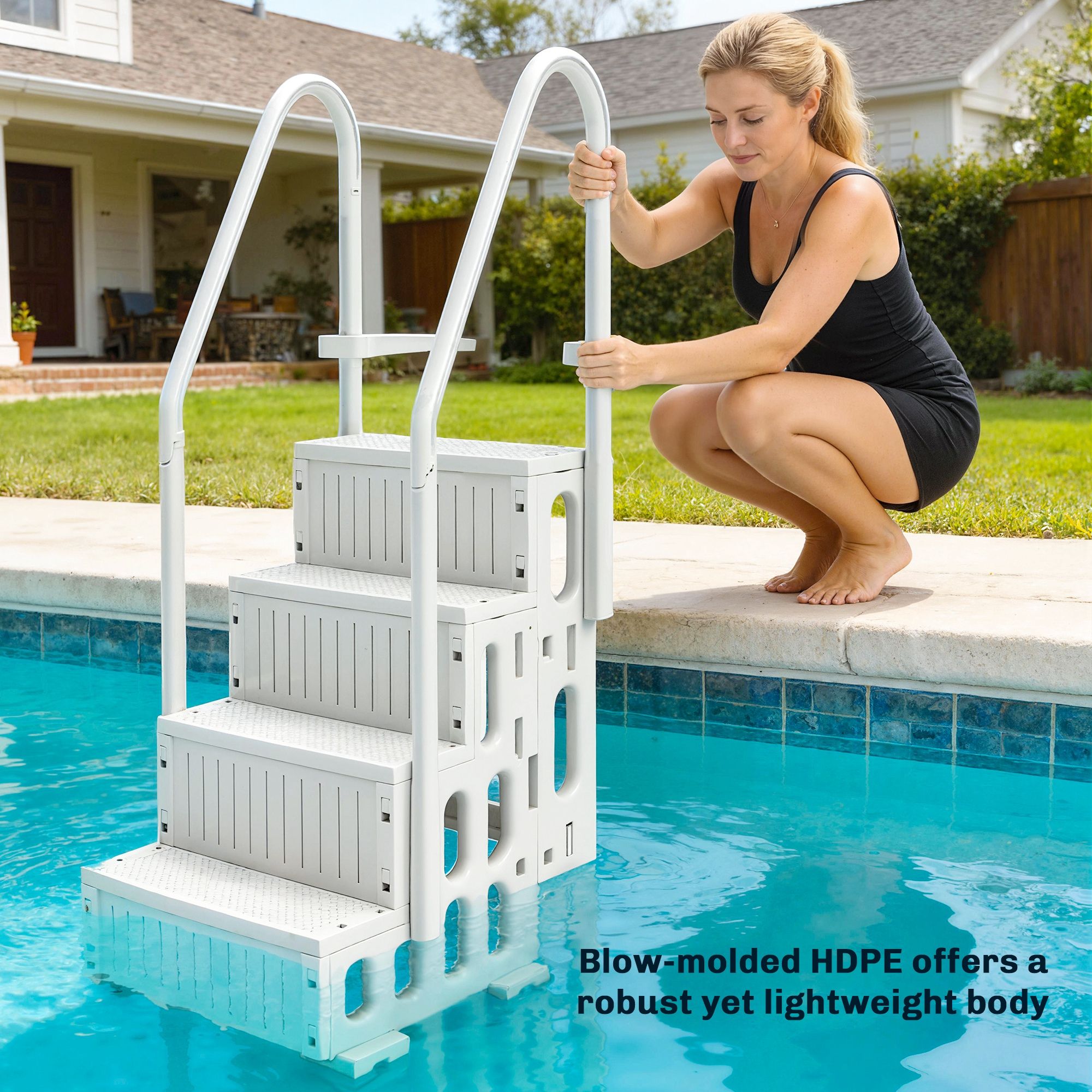 JUSHUA MT-7HE25W Above-Ground-Pool-Lad-Steps - View #4