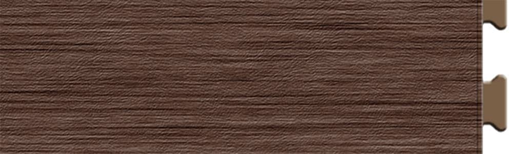 Perfection Floor Tile WD585WW55S (Sample) Wood Walnut/Satin Brown Wood look 15-mil Water Resistant Interlocking Vinyl Tile