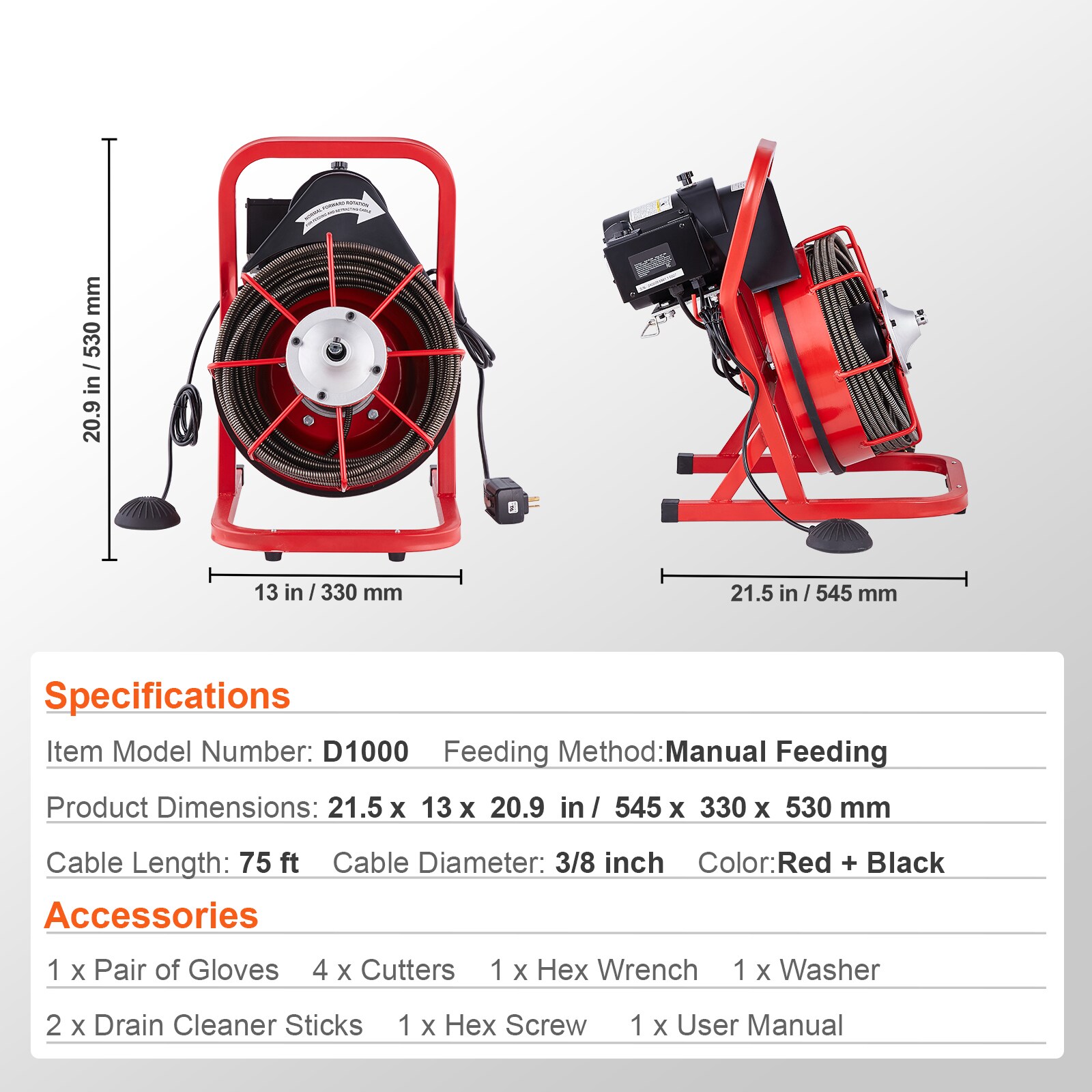 VEVOR GDSTJ75FTX3-8YC01V1 Machine-Augers - View #8