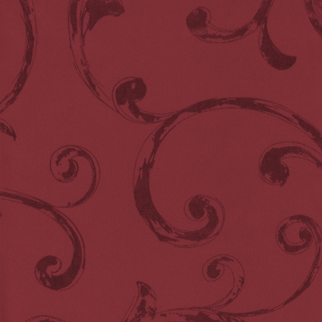 Rouge Jacquard Tassel Scalloped Window Valance