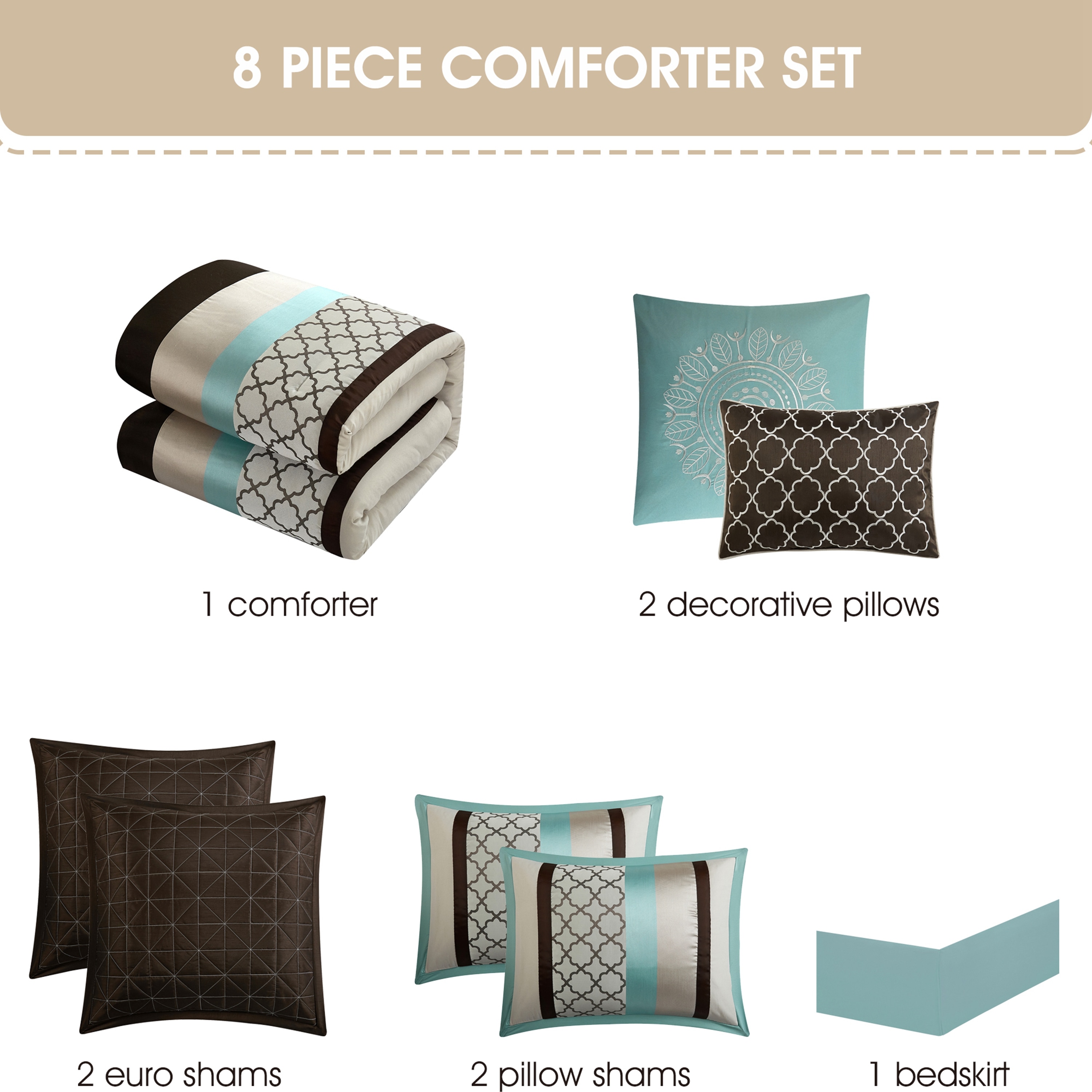 Nanshing AVALON8-C.K.-AQUA bedding - View #3