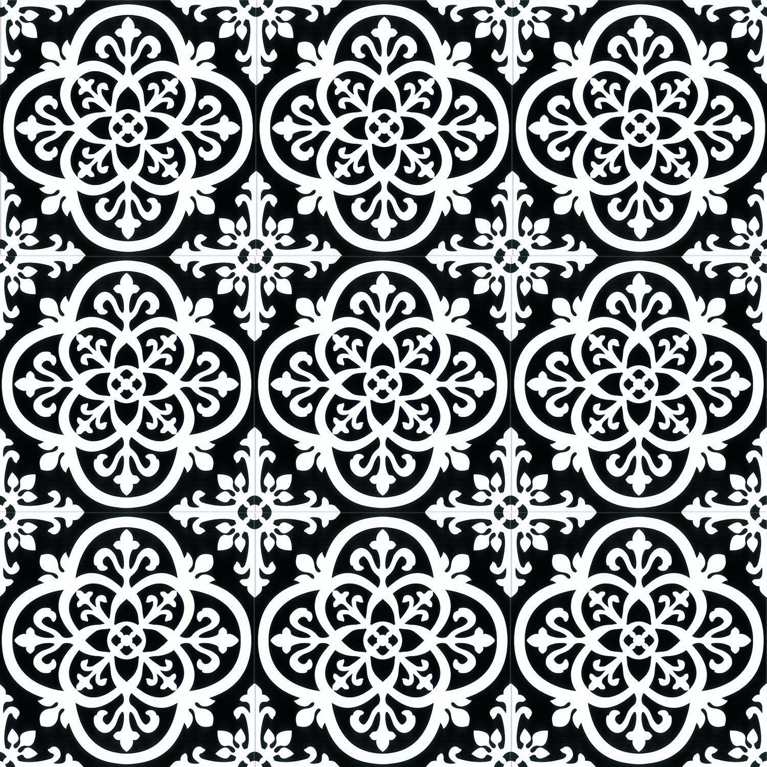 Lucida USA Florentine Black Patterned Look 12-mil x 12-in W x 12-in L ...