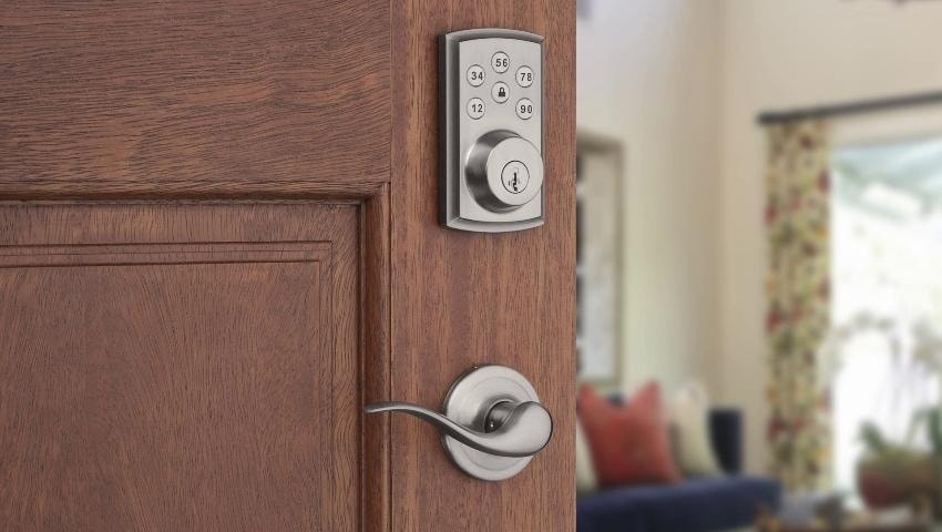 Style　SMART Kwikset SmartCode Deadbolts Touchpad with Home Connect Satin