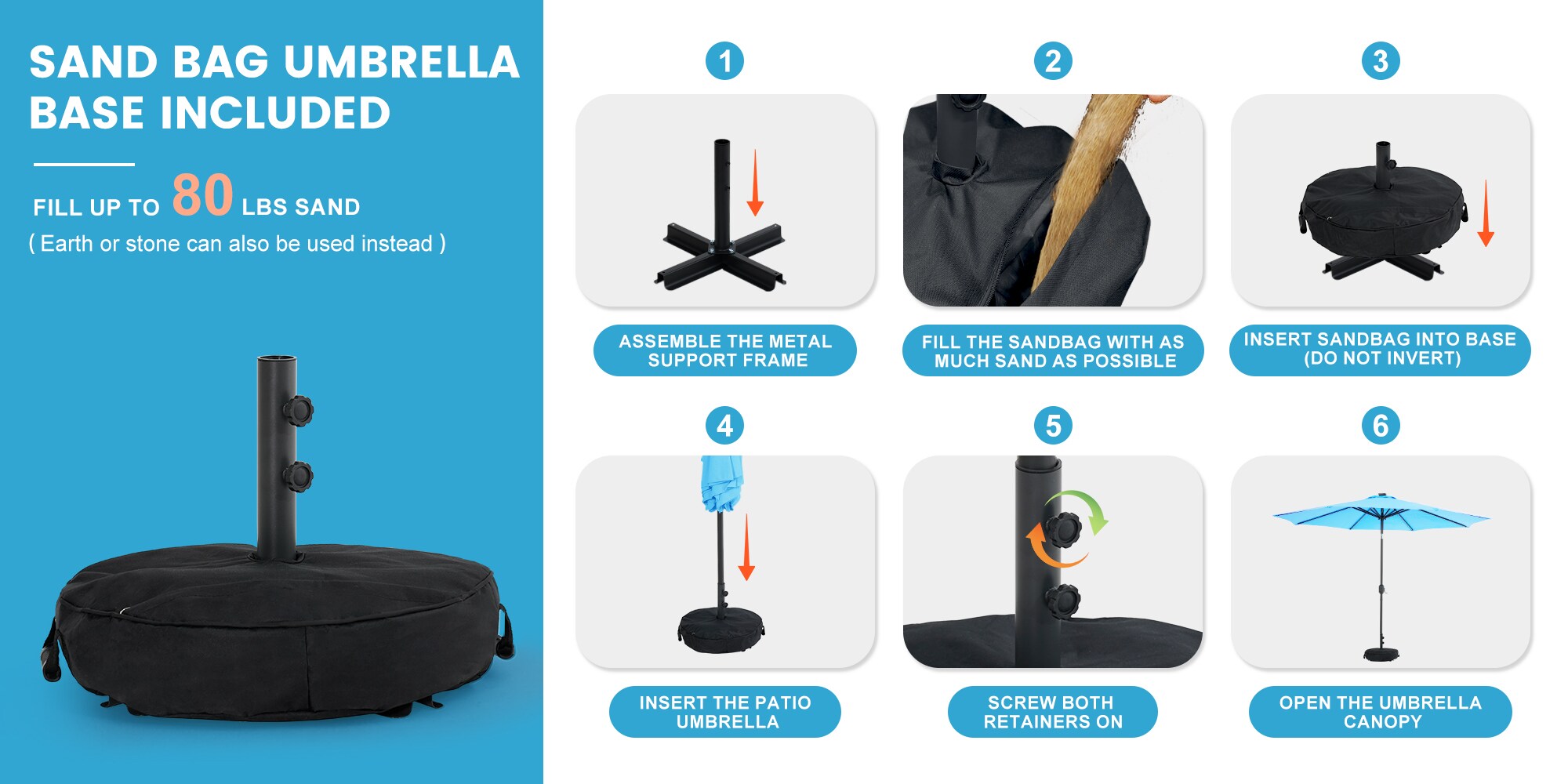 AURA OUTDOOR SUB1015BL3 Umbrellas-2 - View #5