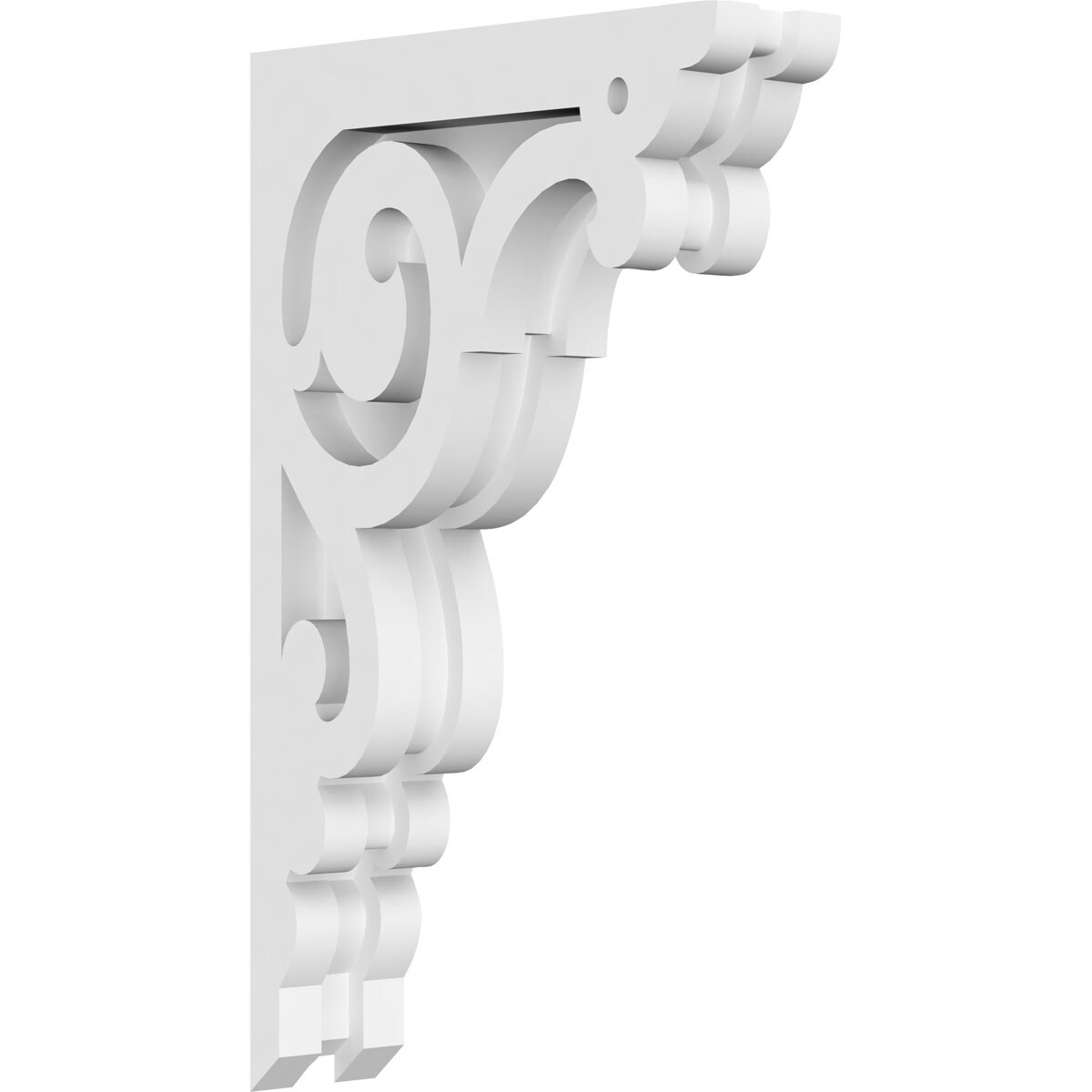 Ekena Millwork CORP01X06X11HU 1.875-in x 6.5-in x 11-in Hurley Unfinished White PVC Paintable Corbel