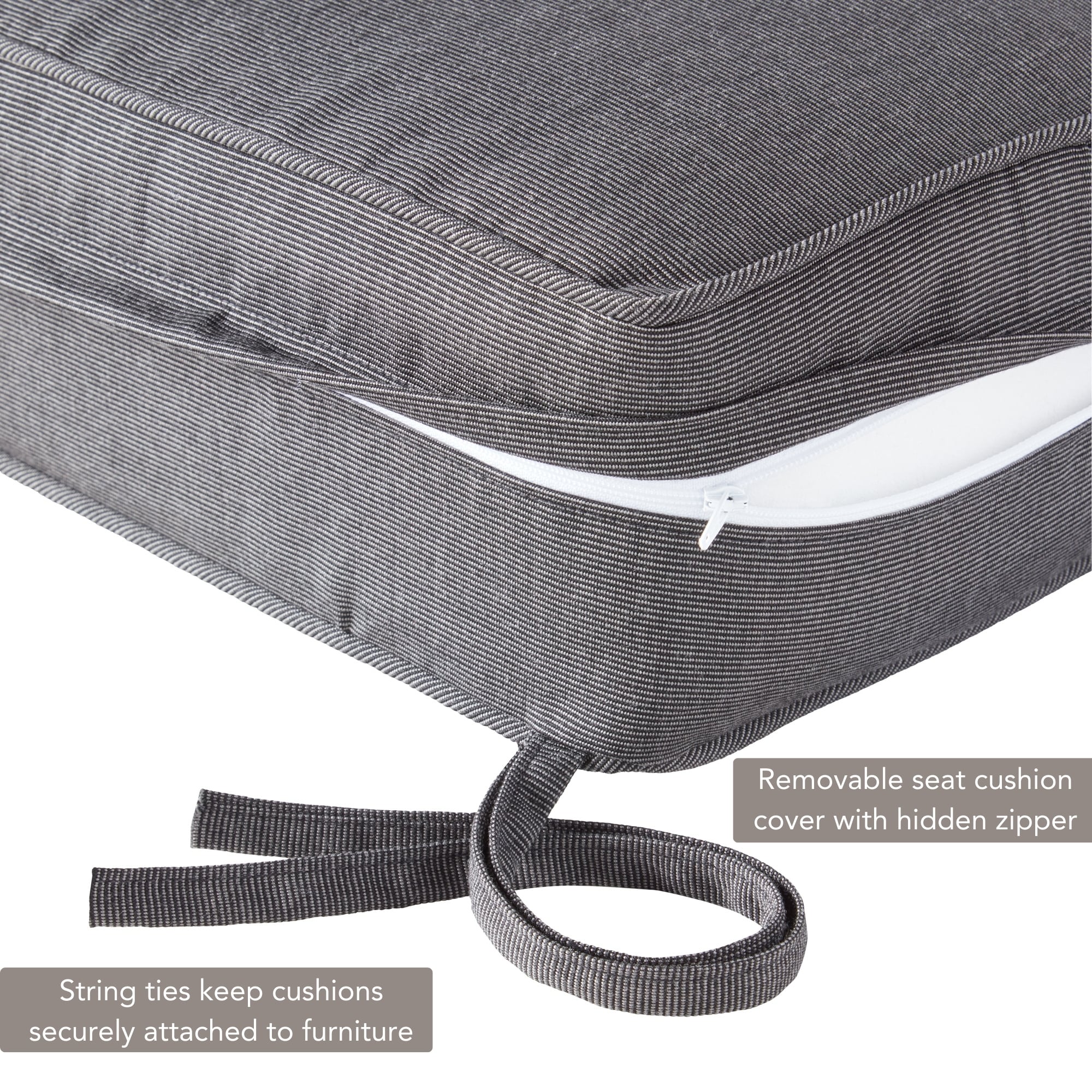 Greendale Home Fashions SC7830-COAL Patio-Furniture-Cushions - View #3