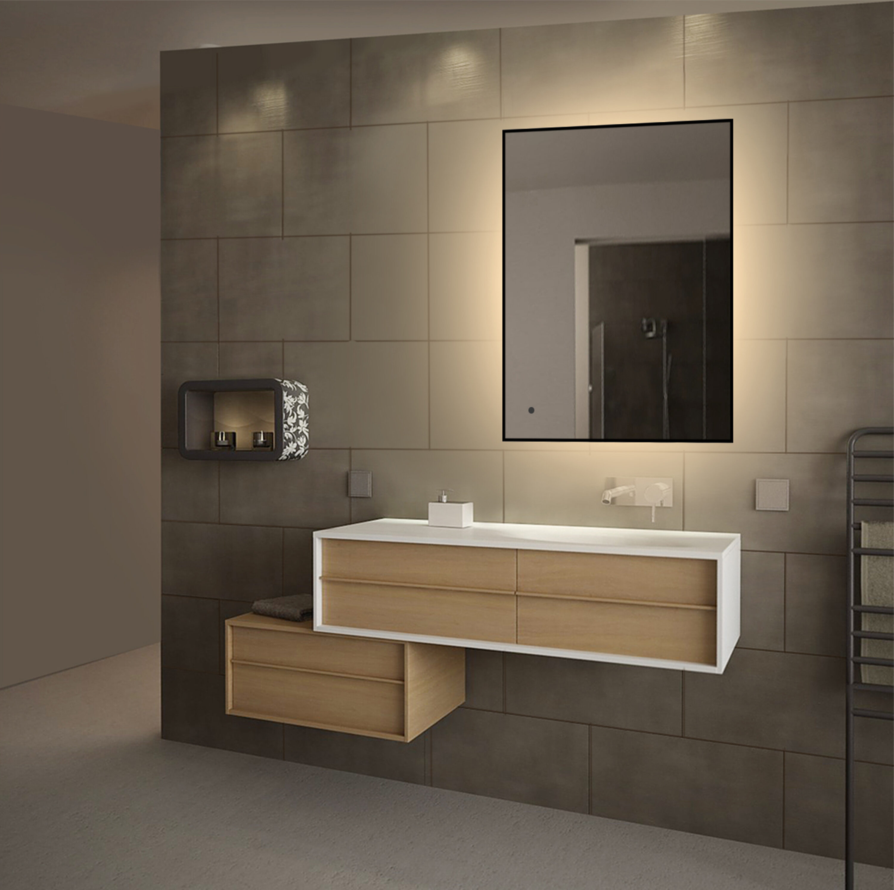 lighted IMPRESSIONS LI9759 Framed-Bath-Mirrors - View #4