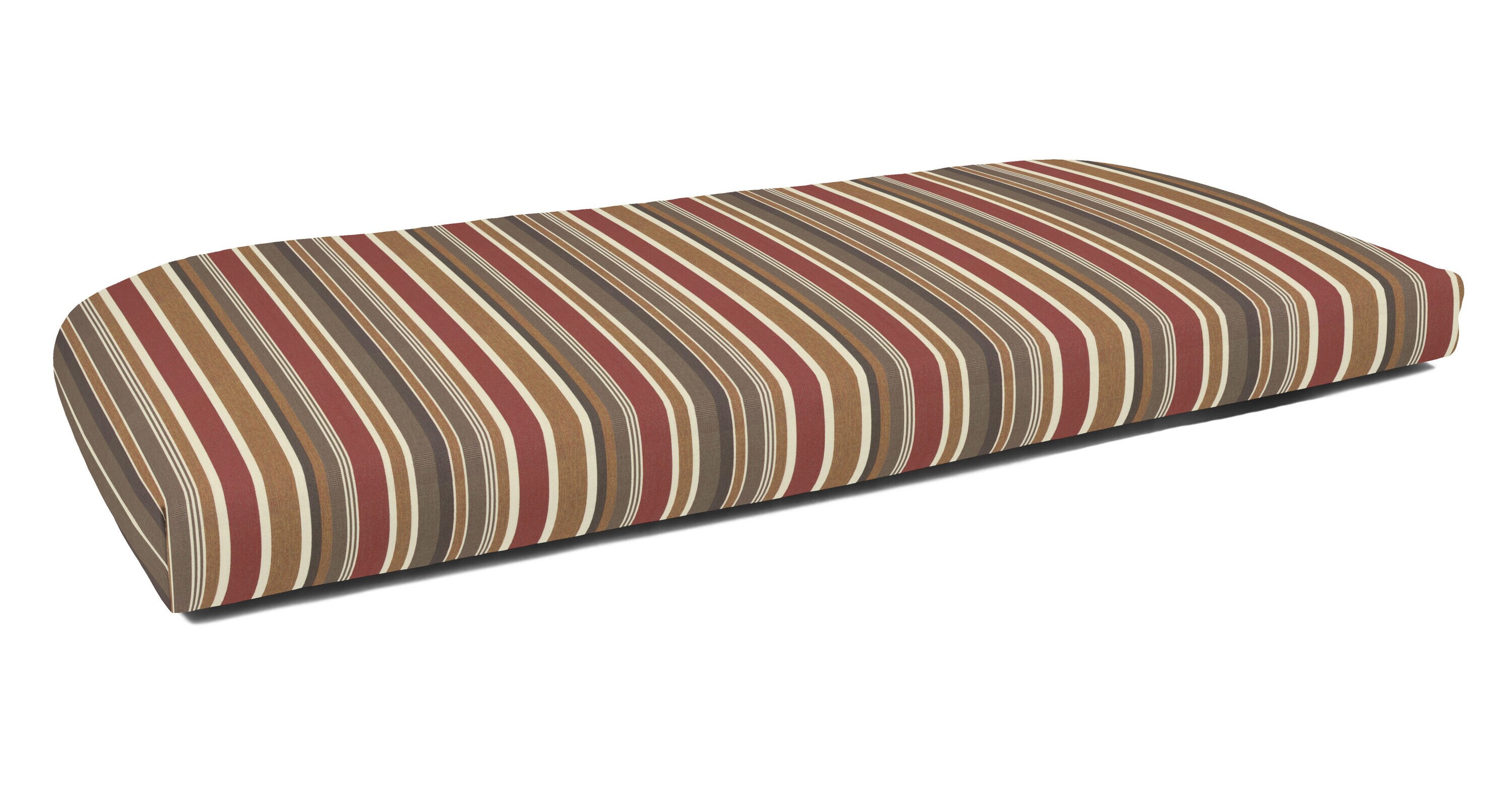 Wicker Settee 19.5-in x 48.5-in Brannon Redwood Patio Bench Cushion Polyester | - Sunbrella DS6206-3192