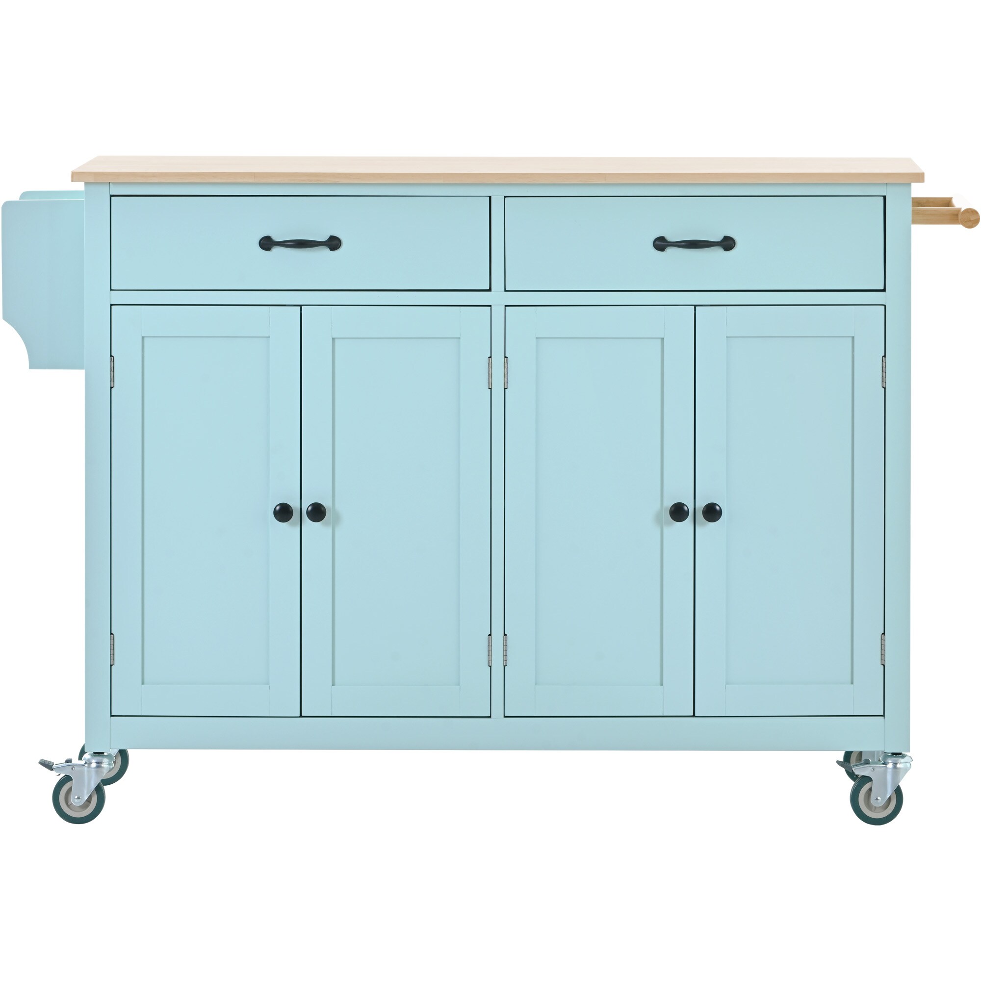 Miki Shinly White Mdf Base with Mdf Top Rolling Kitchen Island (17-in x 53.93-in x 36.22-in)