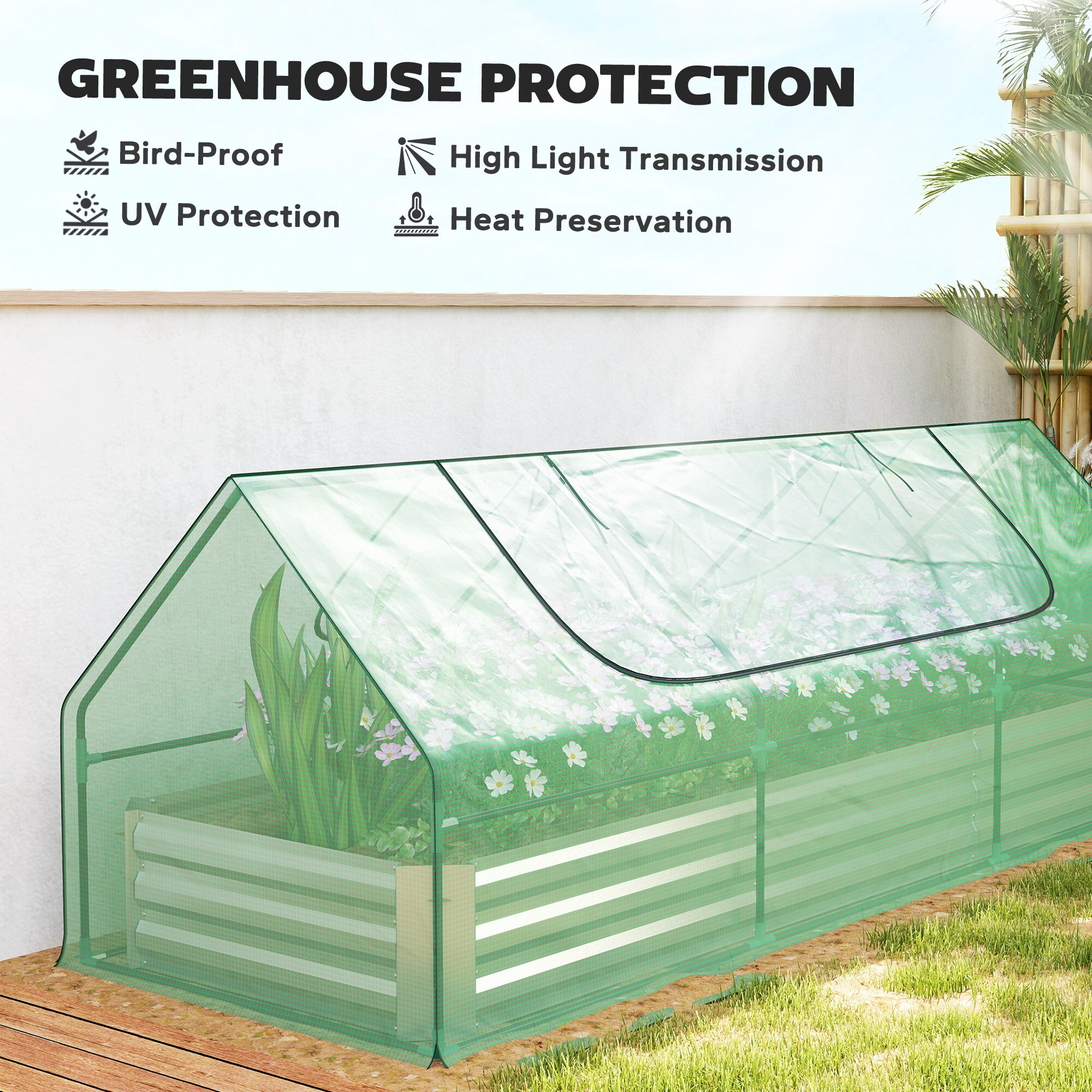 Outsunny 84H-240V00GN Raised-Garden-Beds - View #5