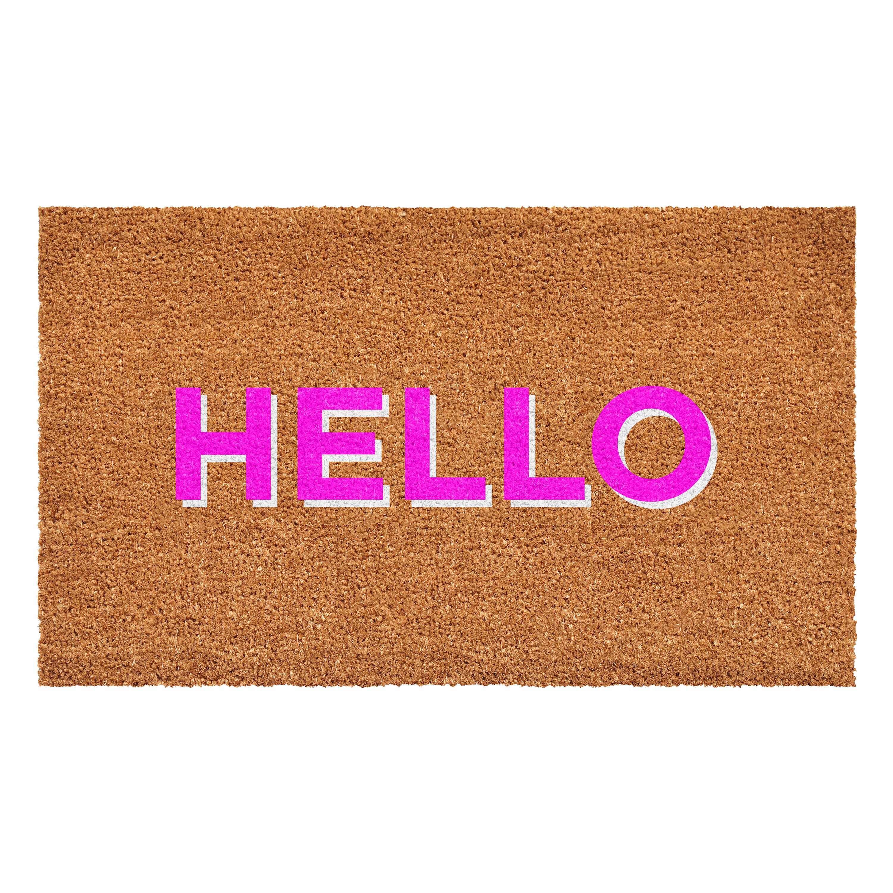 Callowaymills 112212436 2-ft x 3-ft Black, Natural Coir/Vinyl Rectangular Indoor or outdoor Decorative Door mat