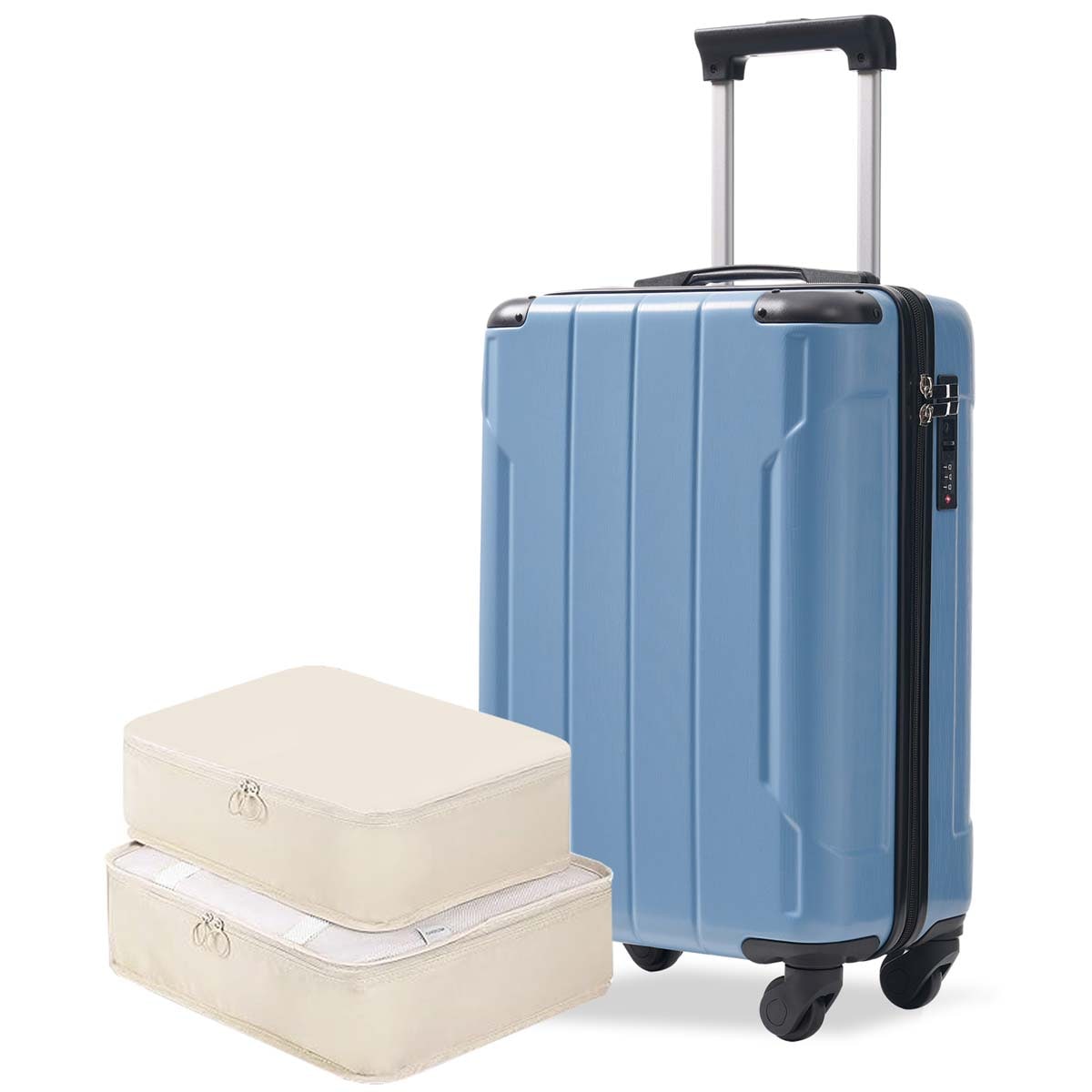 ModernLuxe - 20Inch Hardshell CarryOn Luggage Lightweight Durable ABS Suitcase with Spinner Wheel...