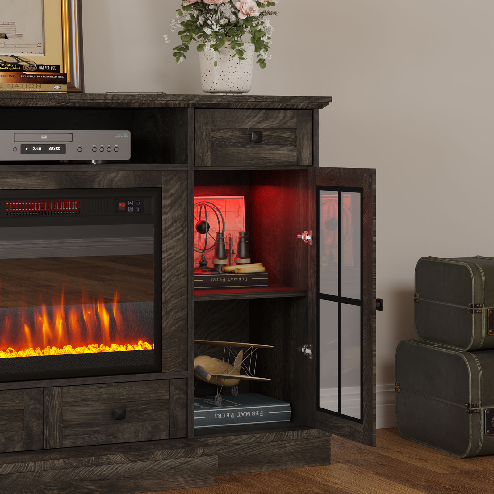 AOXUN H21034GR+H20024 Electric-Fireplaces - View #5