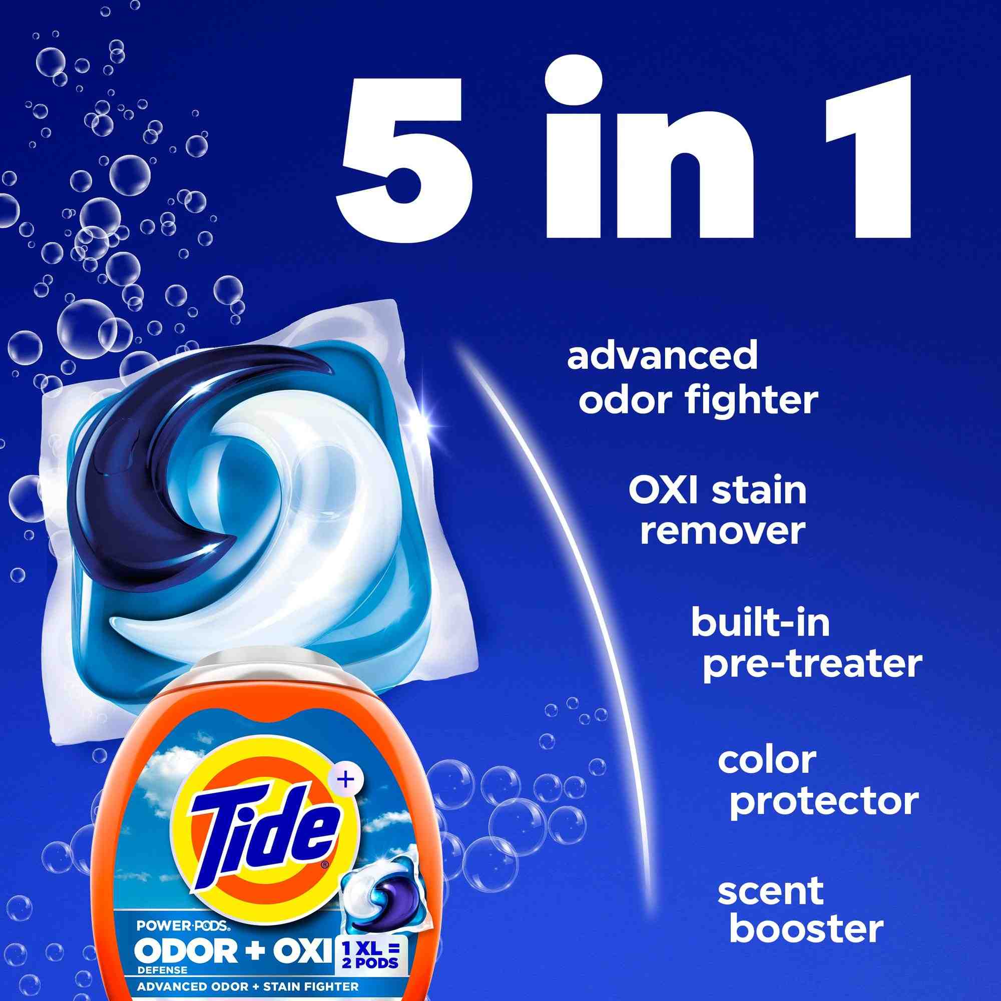 Tide 63-Pack Power Pods Ultra Oxi Odor Eliminator Original HE