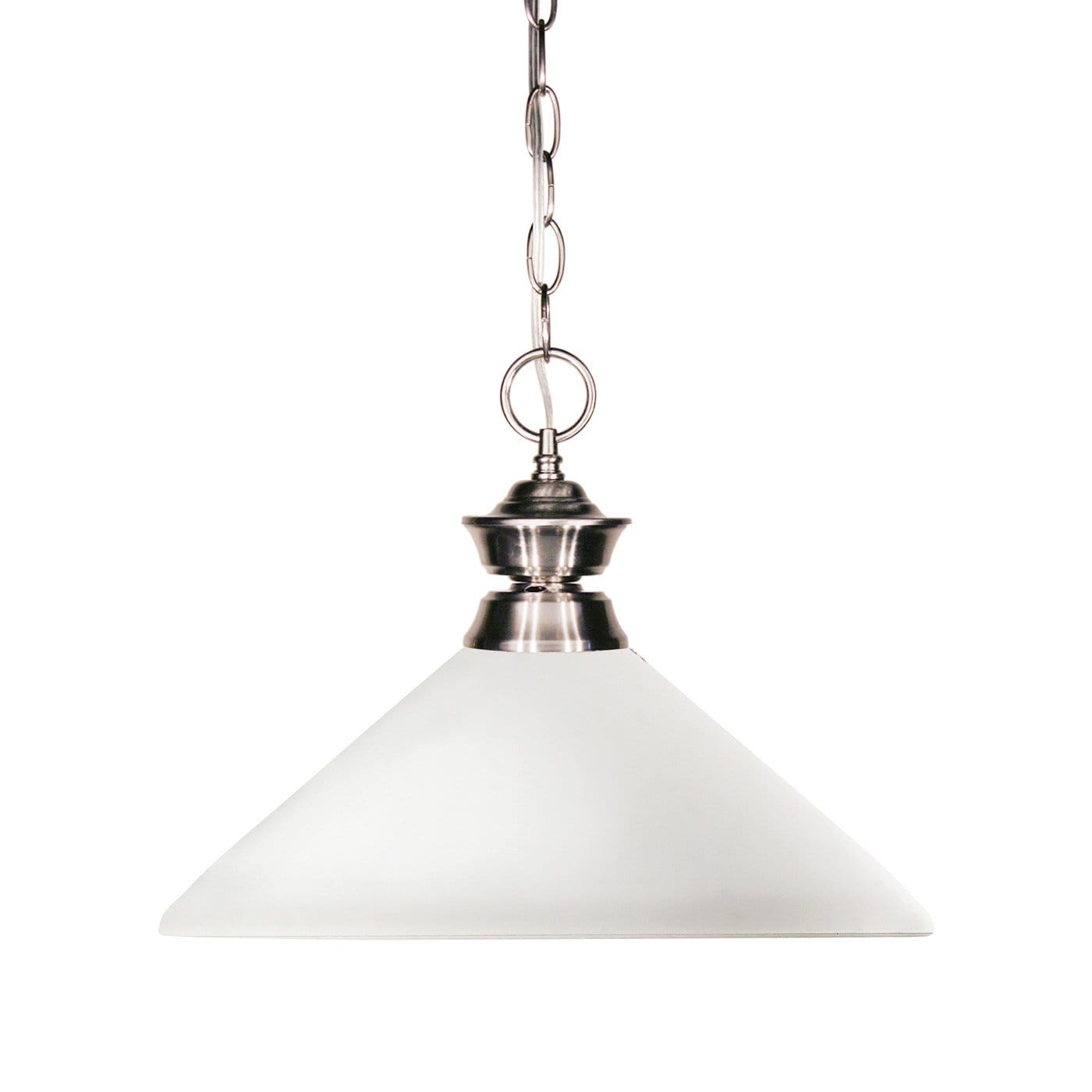 Z-Lite 100701BN-AMO14 Shark 1 -Light Brushed nickel Modern/contemporary Cone Medium Hanging Pendant light