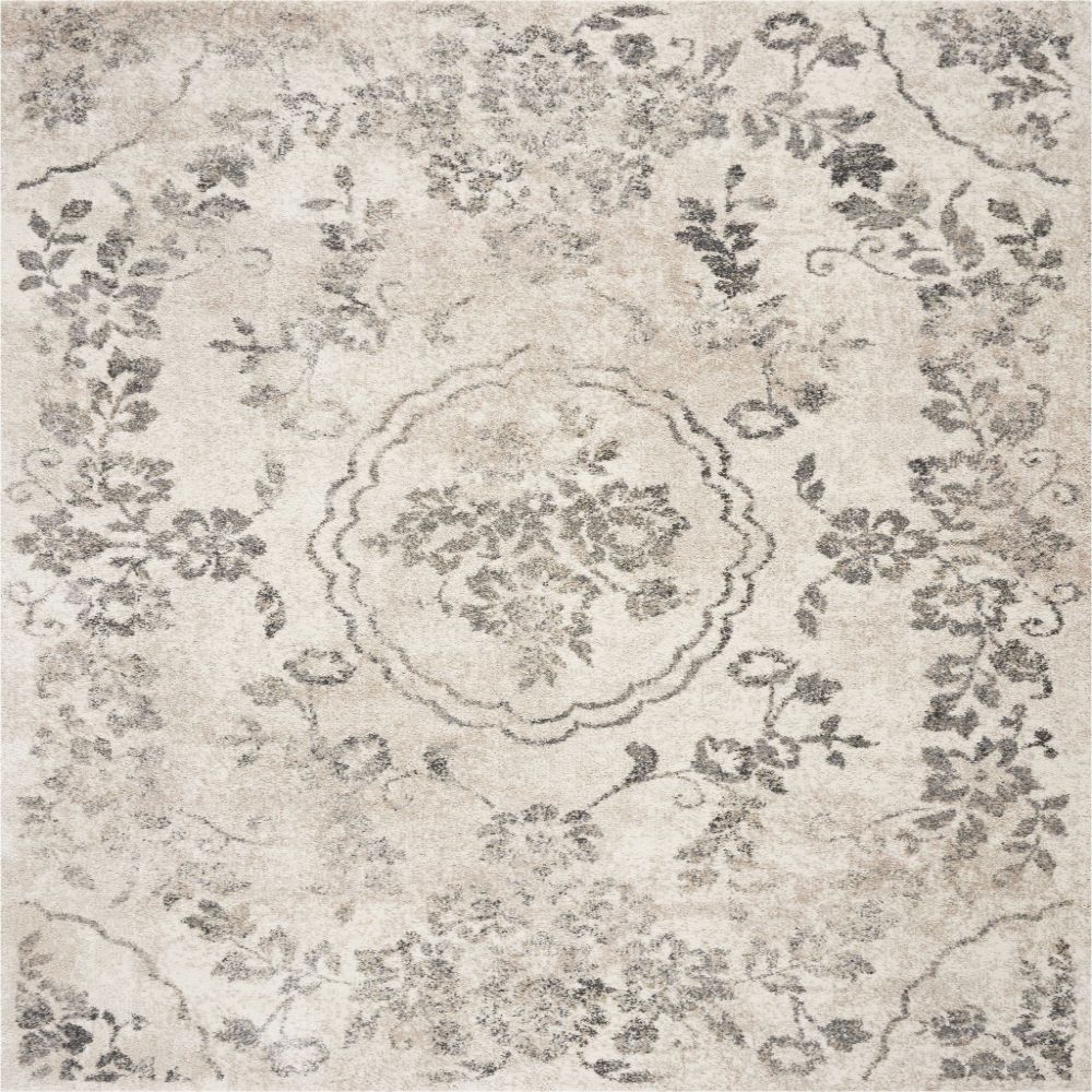 HomeRoots 352929 Bernadette 5 X 8 (ft) Rag Gray Indoor Distressed/Overdyed Area Rug