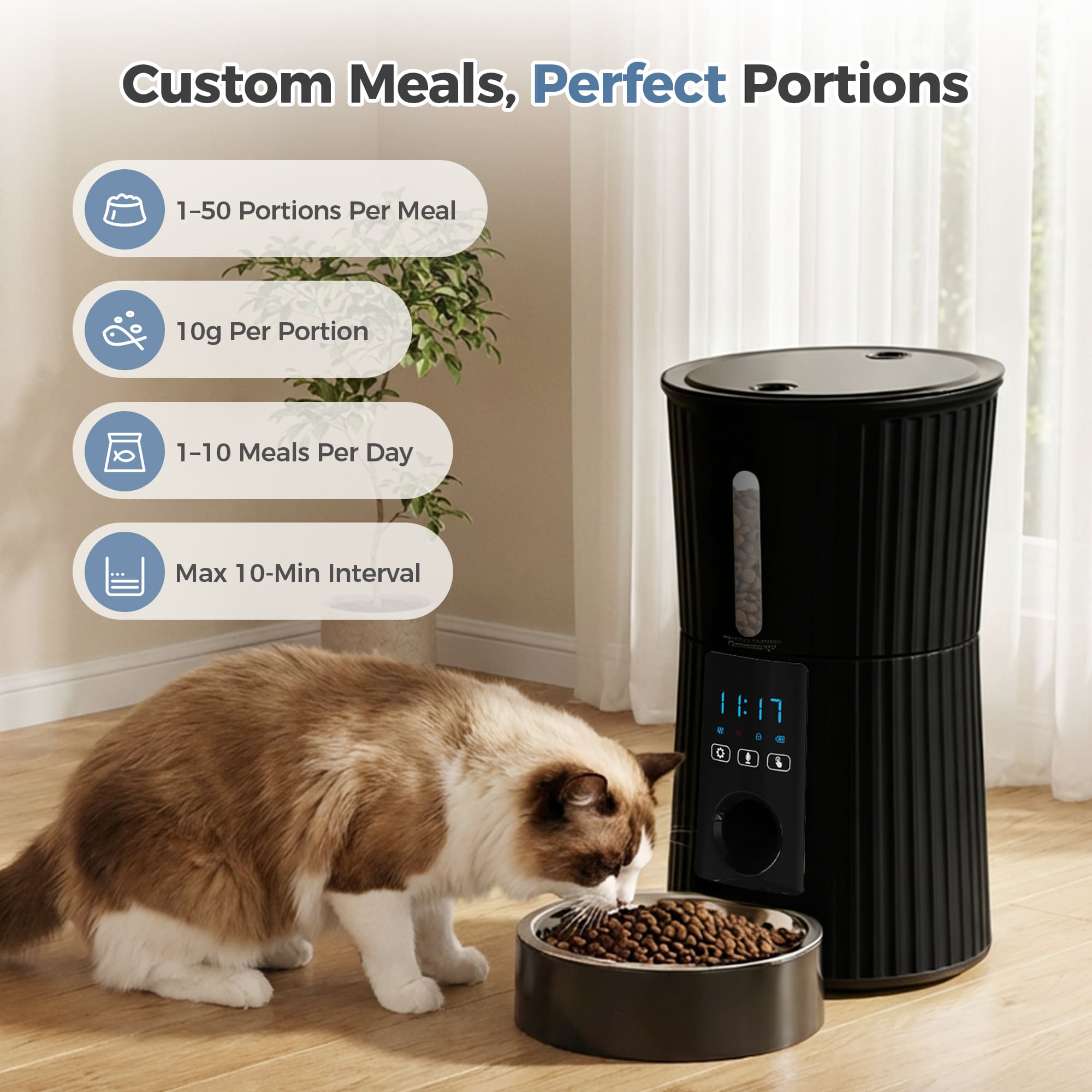 Sweetcrispy L-PC-WSQ1WWF-4BK Pet-Feeder - View #2