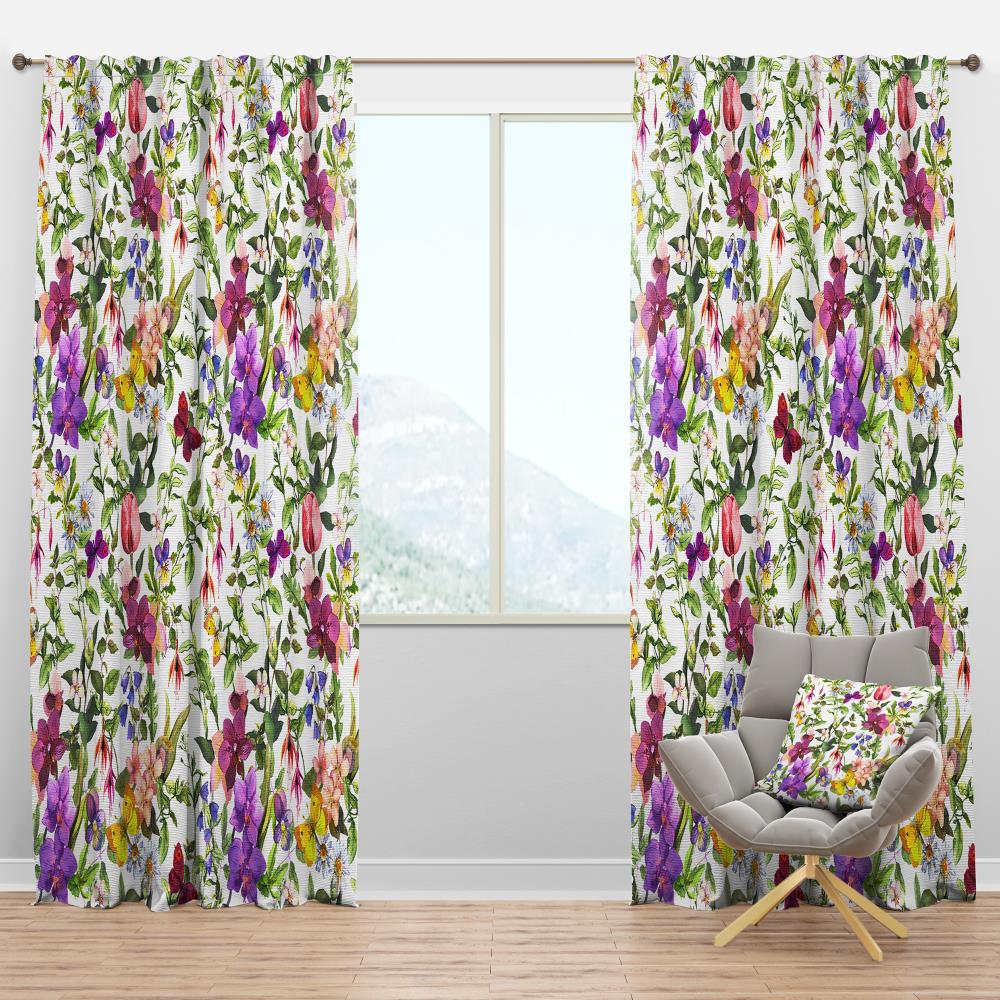 Designart CTN19308-52-108 108-Inches Purple Room darkening Thermal lined Rod pocket Single curtain panel