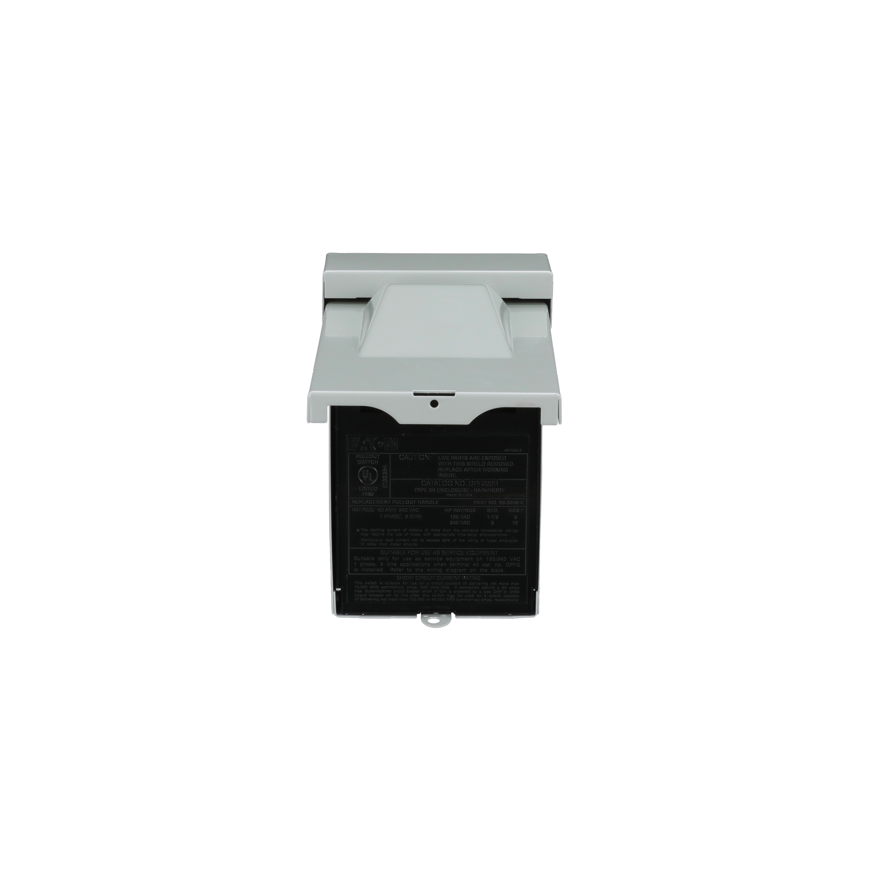 Eaton 60 Amp Single phase (120V/240V) Fusible Outdoor General-duty Disconnect