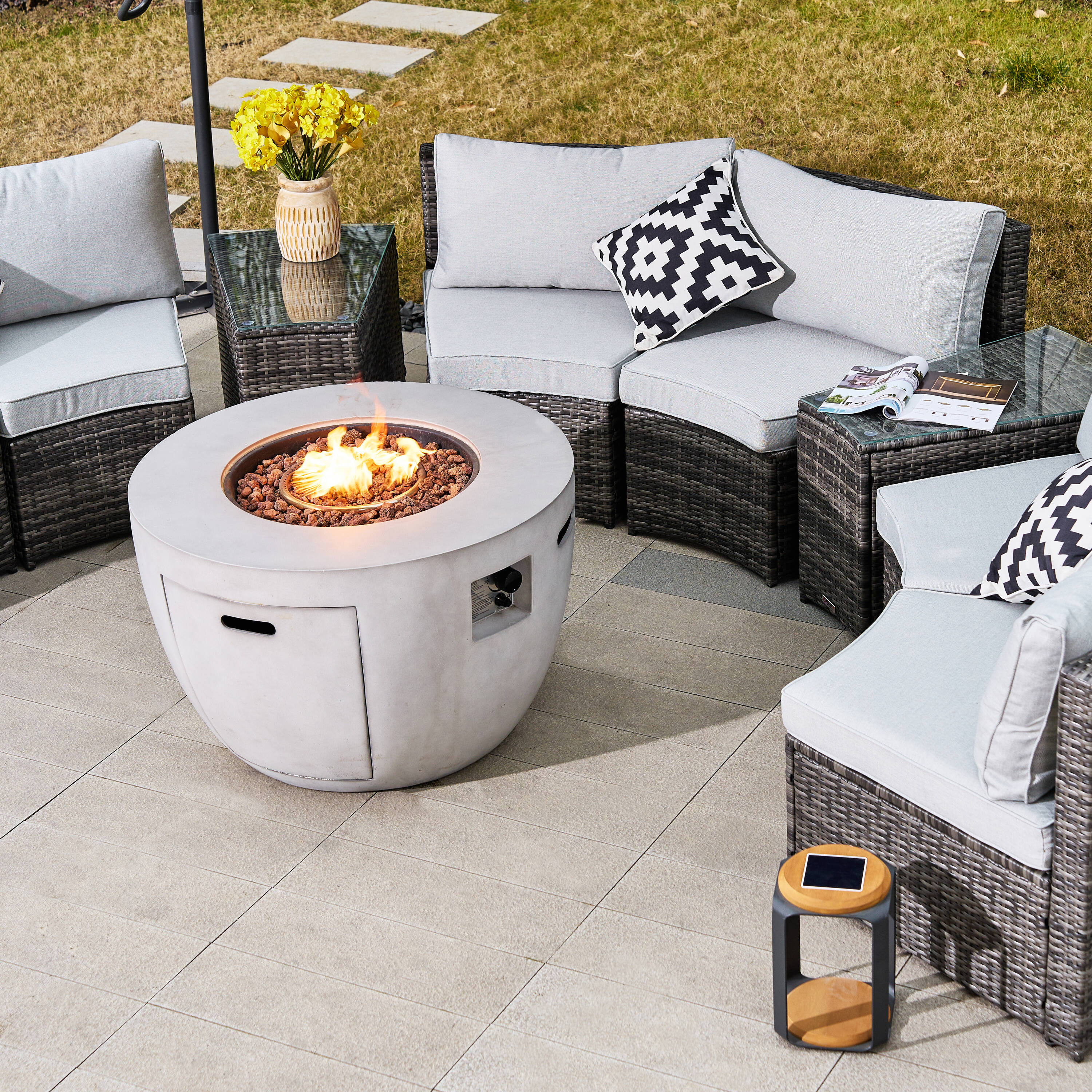 Direct Wicker DWS-1205B6S2T&2160G Patio-Conversation-Sets - View #5
