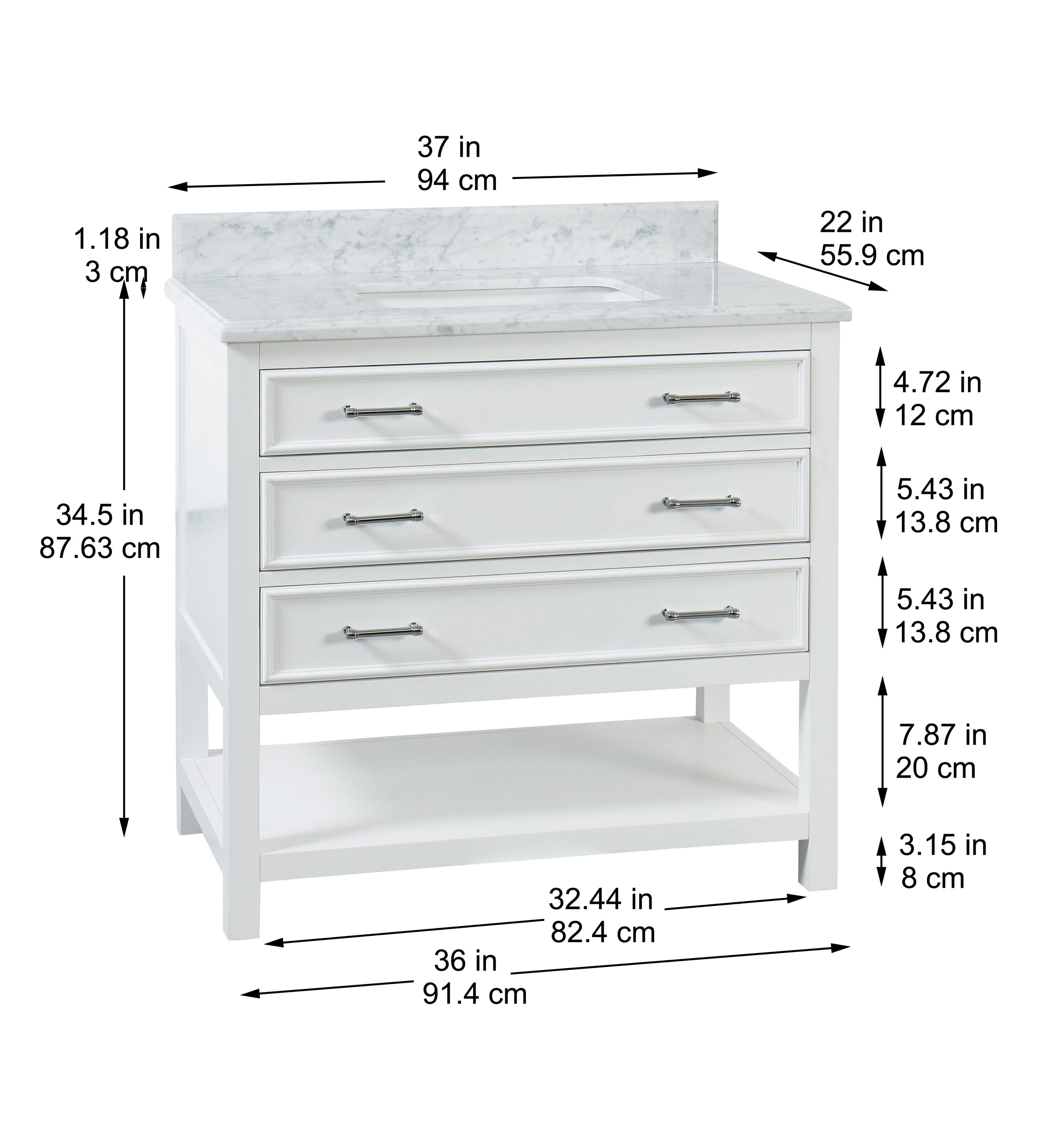 Allen + Roth Presnell 61-in Dove White Double Sink Bathroom Vanity with Carrara White Natural Marble Top | 261065