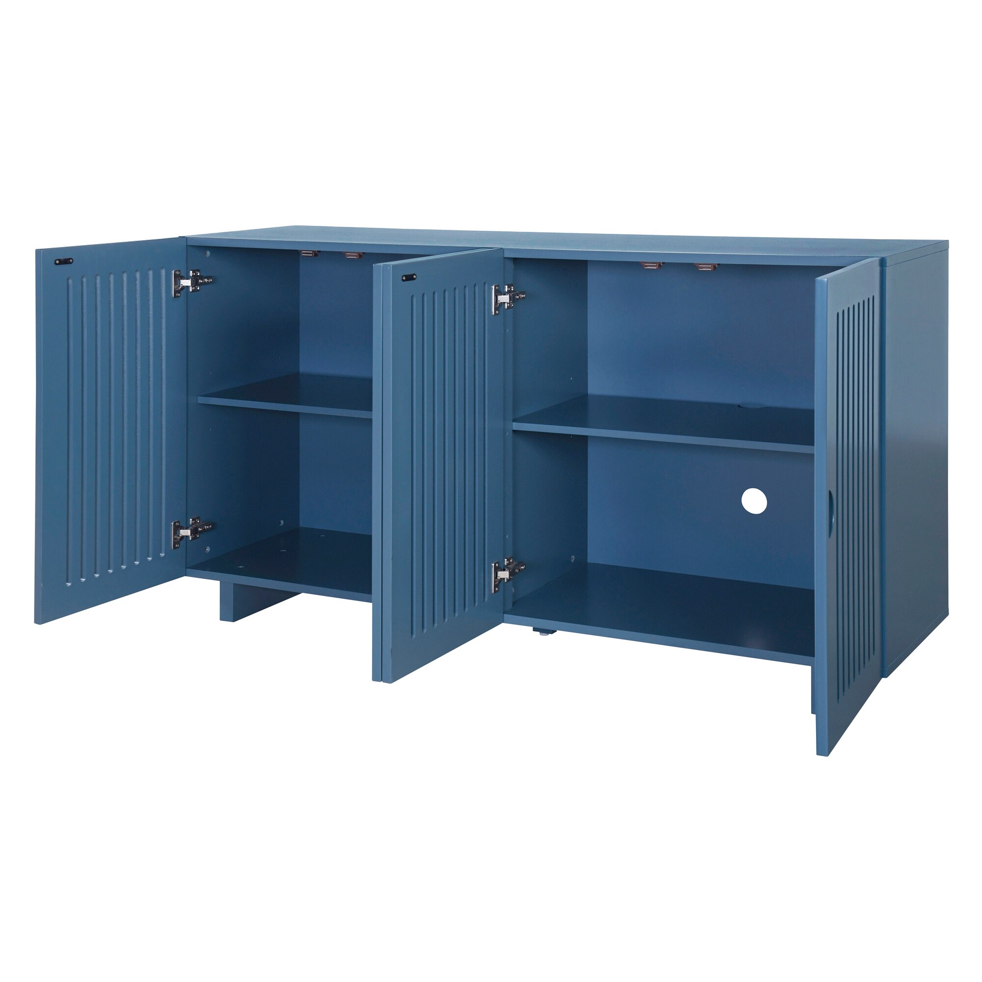 Qualler TRAPR0109M Contemporary/Modern Navy Blue Rubberwood Sideboard