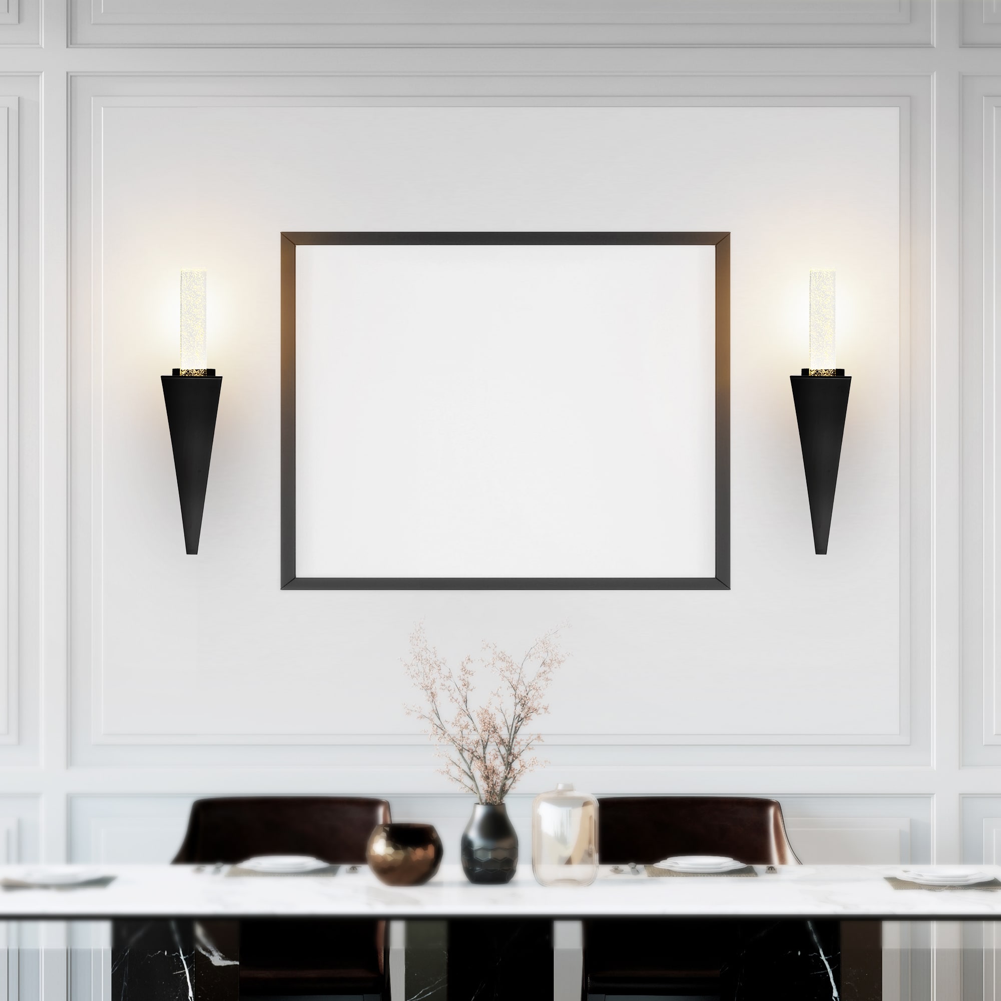 CWI Lighting 1502W7-1-101 Catania 7-in W 1 -Light Multiple finishes Black Integrated LED Wall Sconce