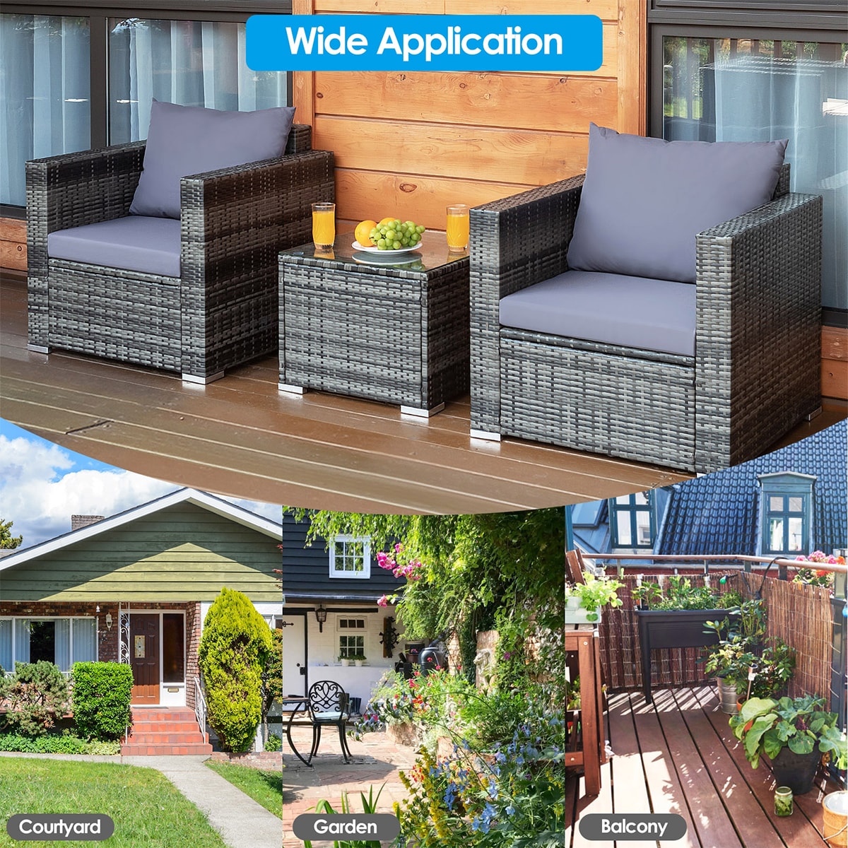 WELLFOR OUG66530GR+ Patio-Conversation-Sets - View #4