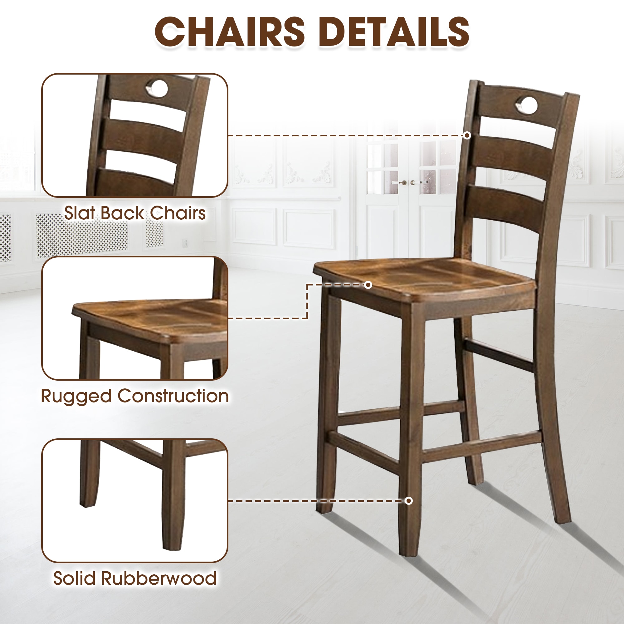 IHOMEadore MDFM3419WN-PT-5PK Dining-Sets - View #2
