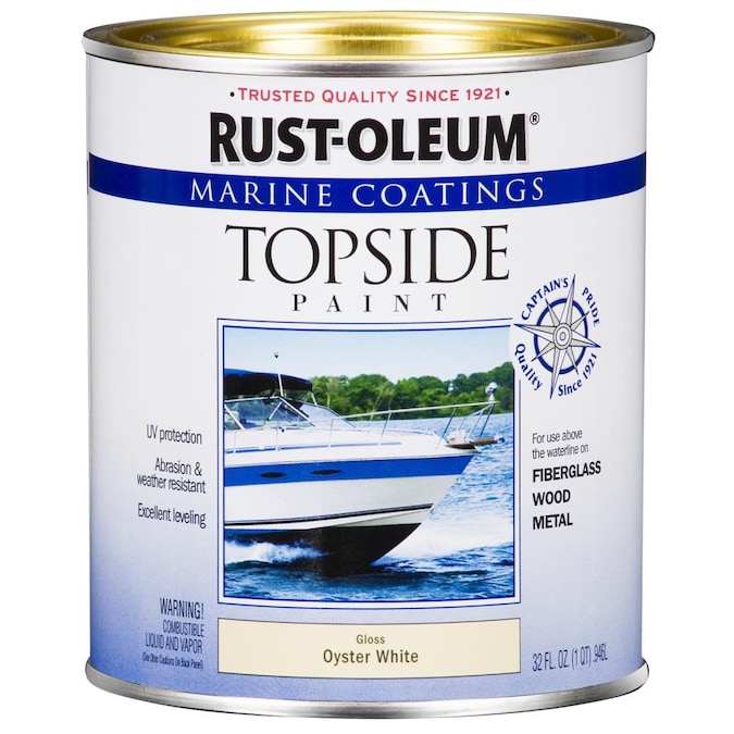 Rust Oleum Marine Coatings Topside Paint White Gloss Enamel Oil Based 1 Quart In The Department At Com - Rustoleum Topside Paint Colors