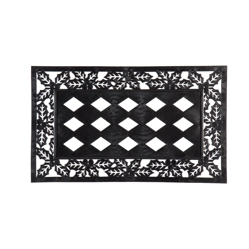 Evergreen 43BM015 2-ft x 3-ft Black Rubber Rectangular Outdoor Decorative Winter Door Mat