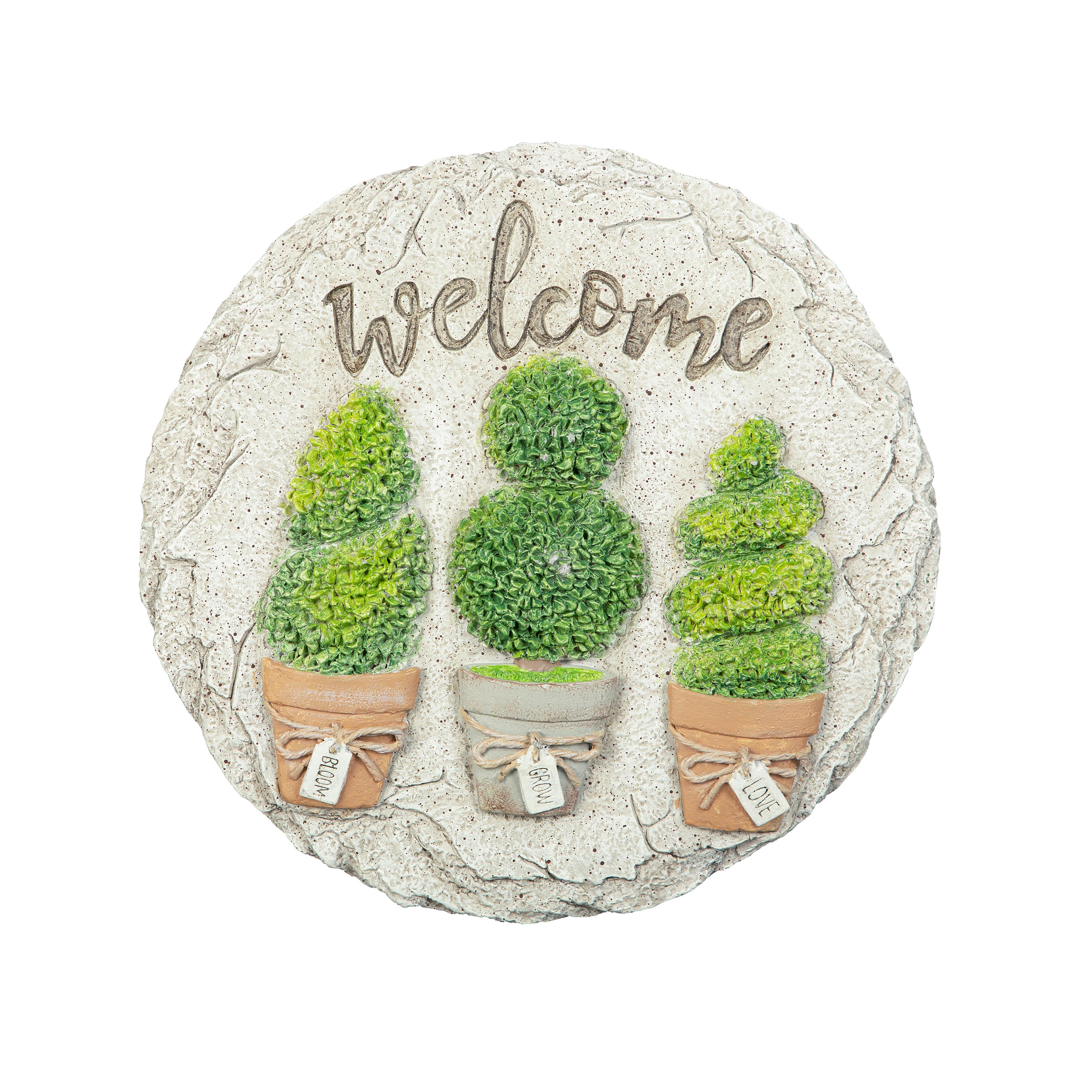 Evergreen 84G5054 1.38-Inches H x 10-Inches W Green Topiary Garden Statue