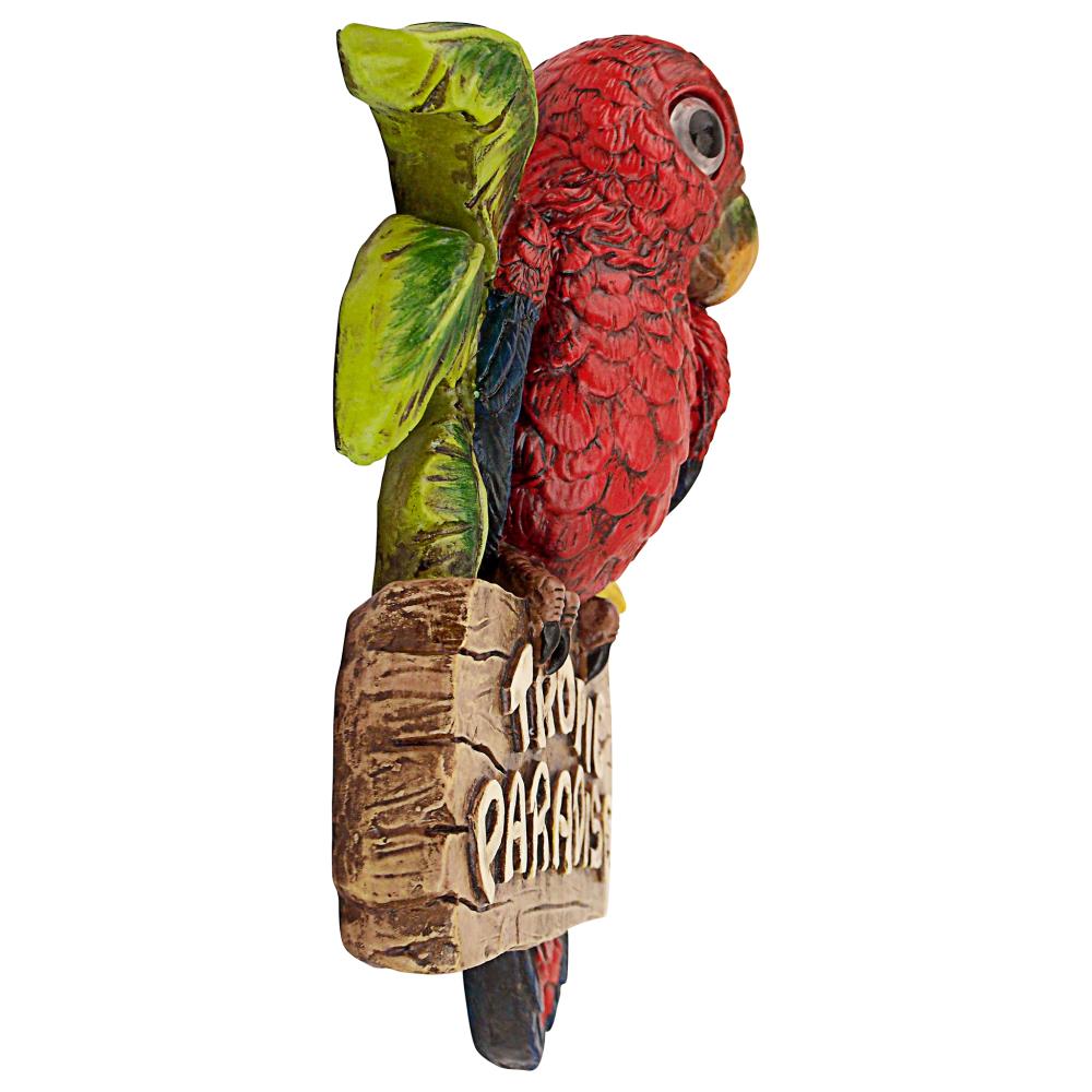Design Toscano 8-in W x 10-in H Resin Tropical Parrot Animals Wall 